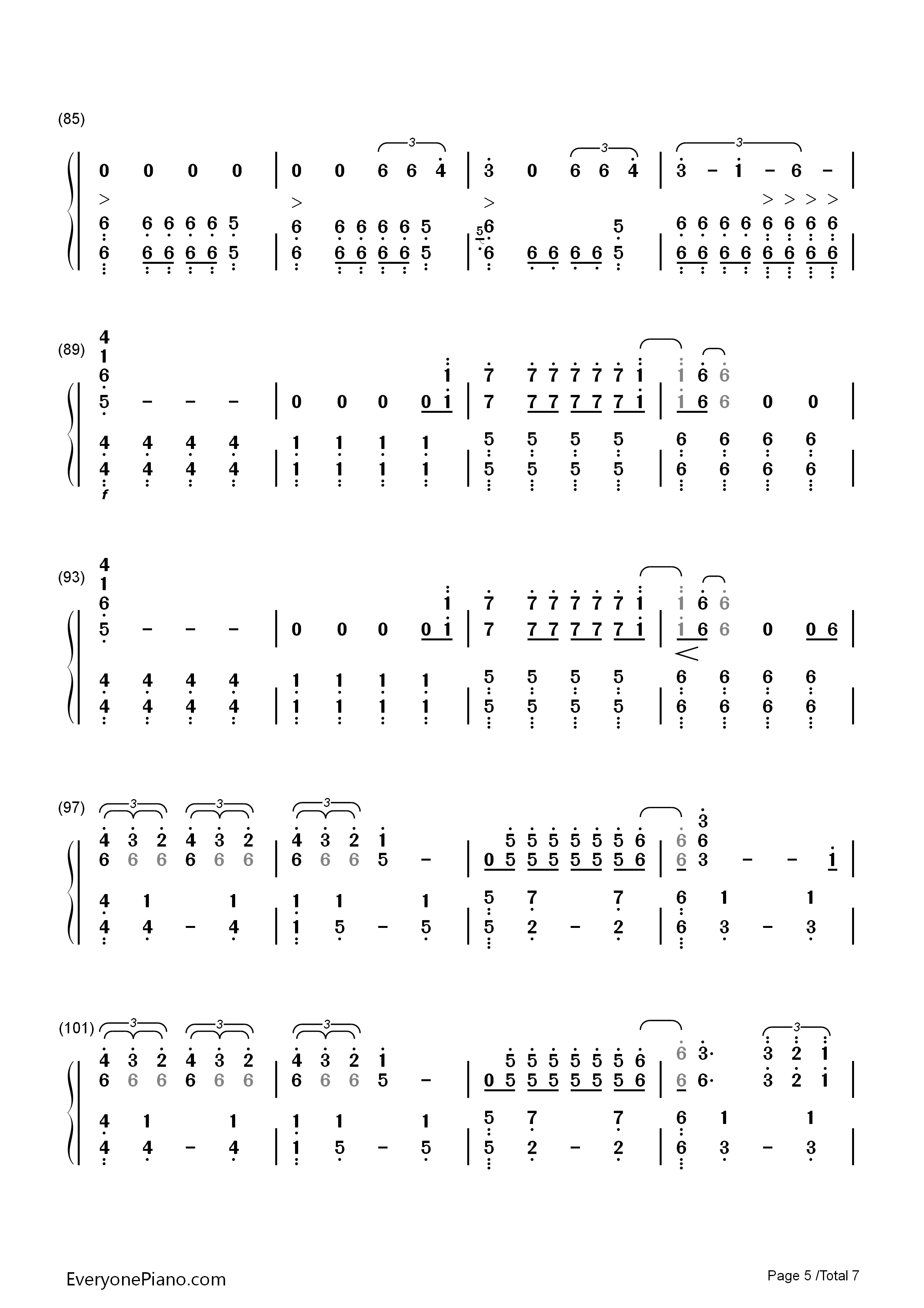 Don't_Let_Me_Down钢琴简谱_The_Chainsmokers演唱