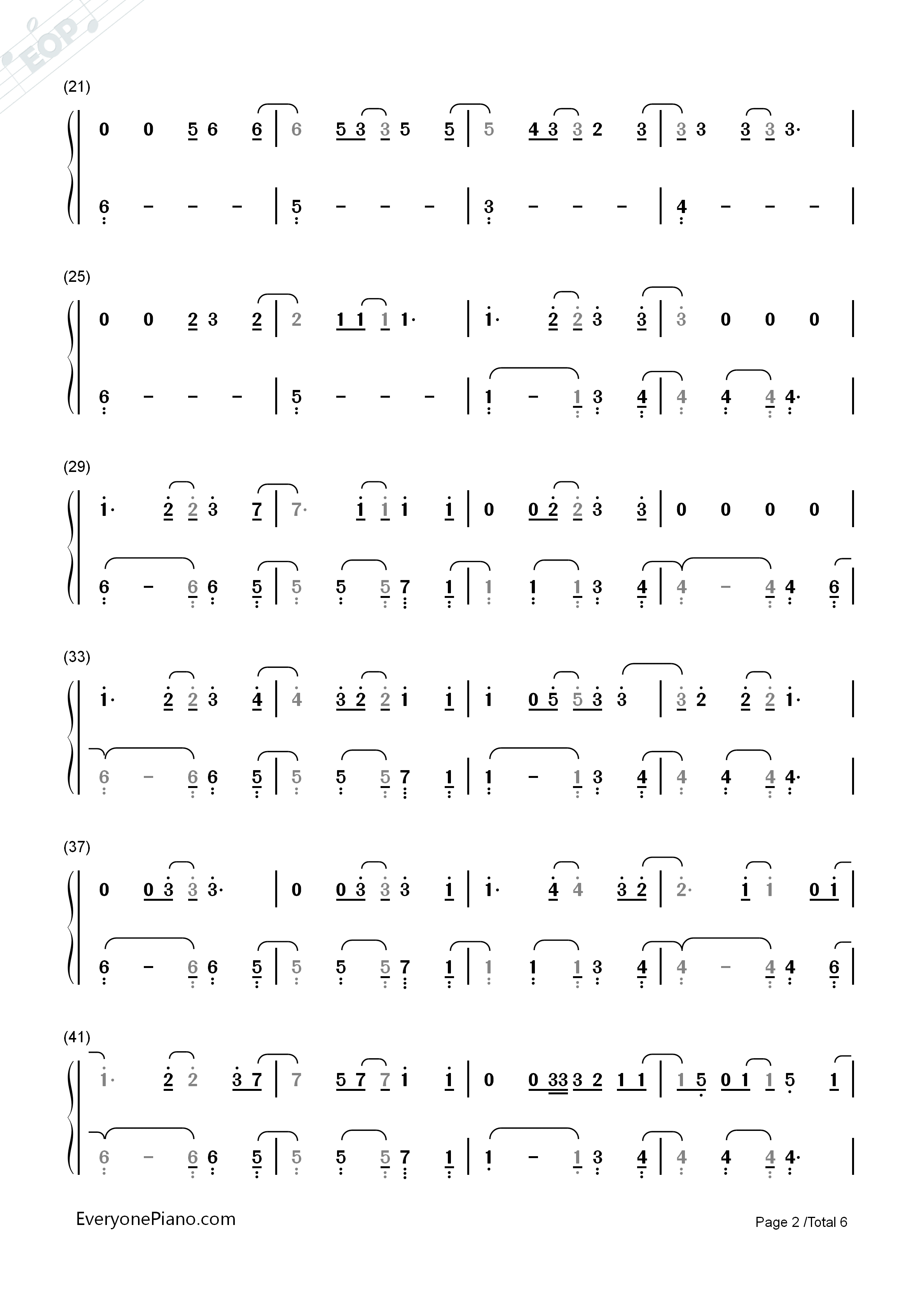 Castle_On_The_Hill钢琴简谱_Ed_Sheeran演唱