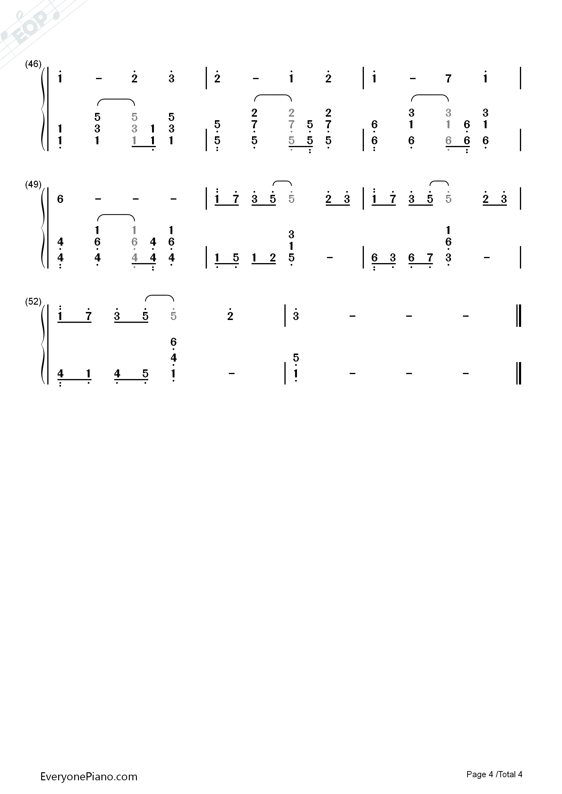 Come_Back_To_Me钢琴简谱_宇多田光演唱