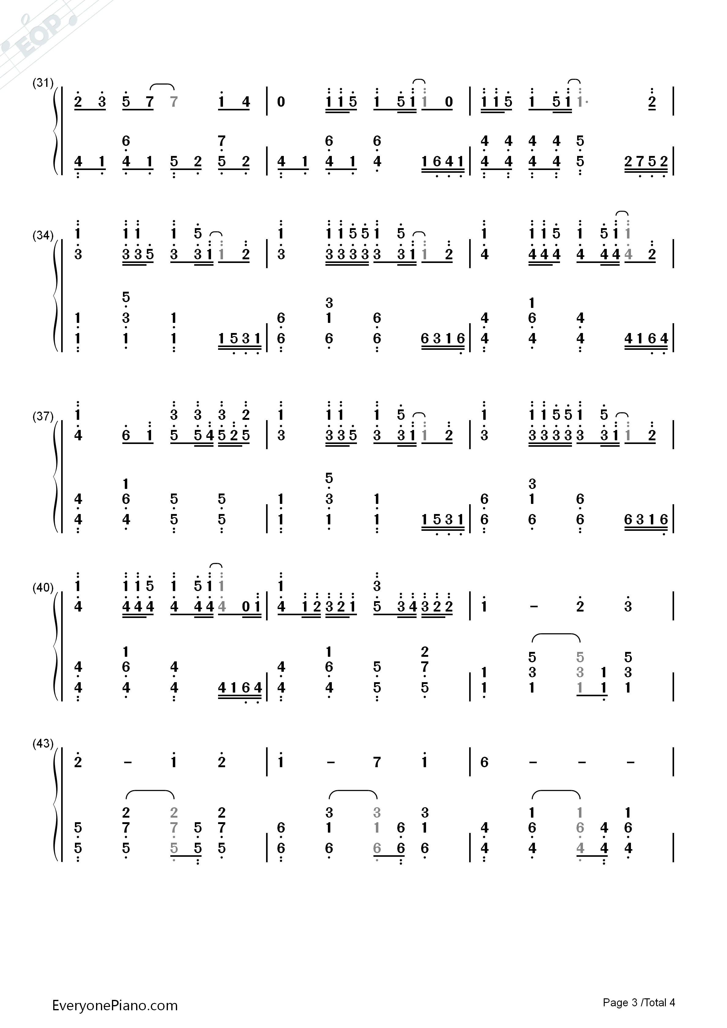 Come_Back_To_Me钢琴简谱_宇多田光演唱