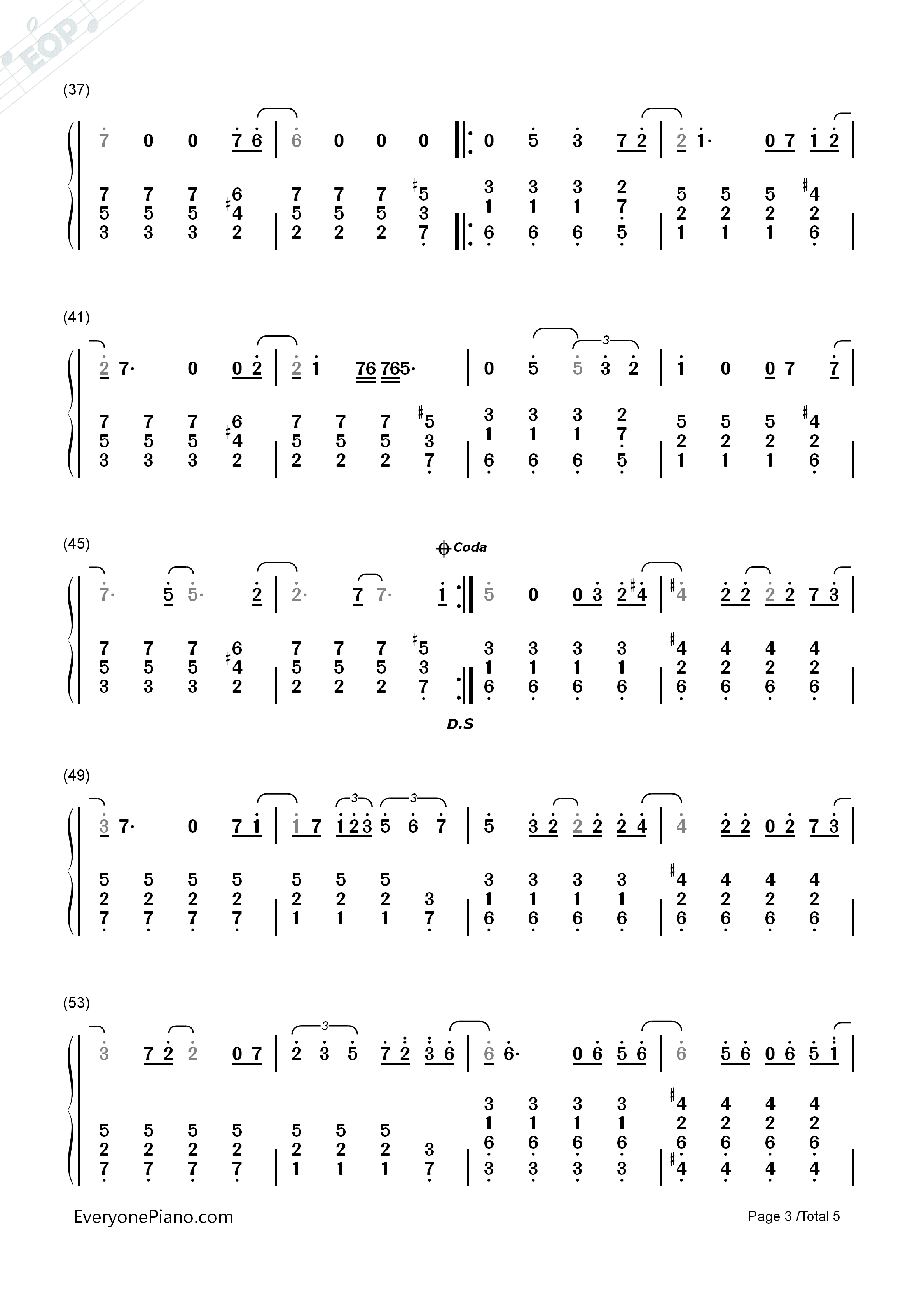 Love_Song钢琴简谱_Sara_Bareilles演唱