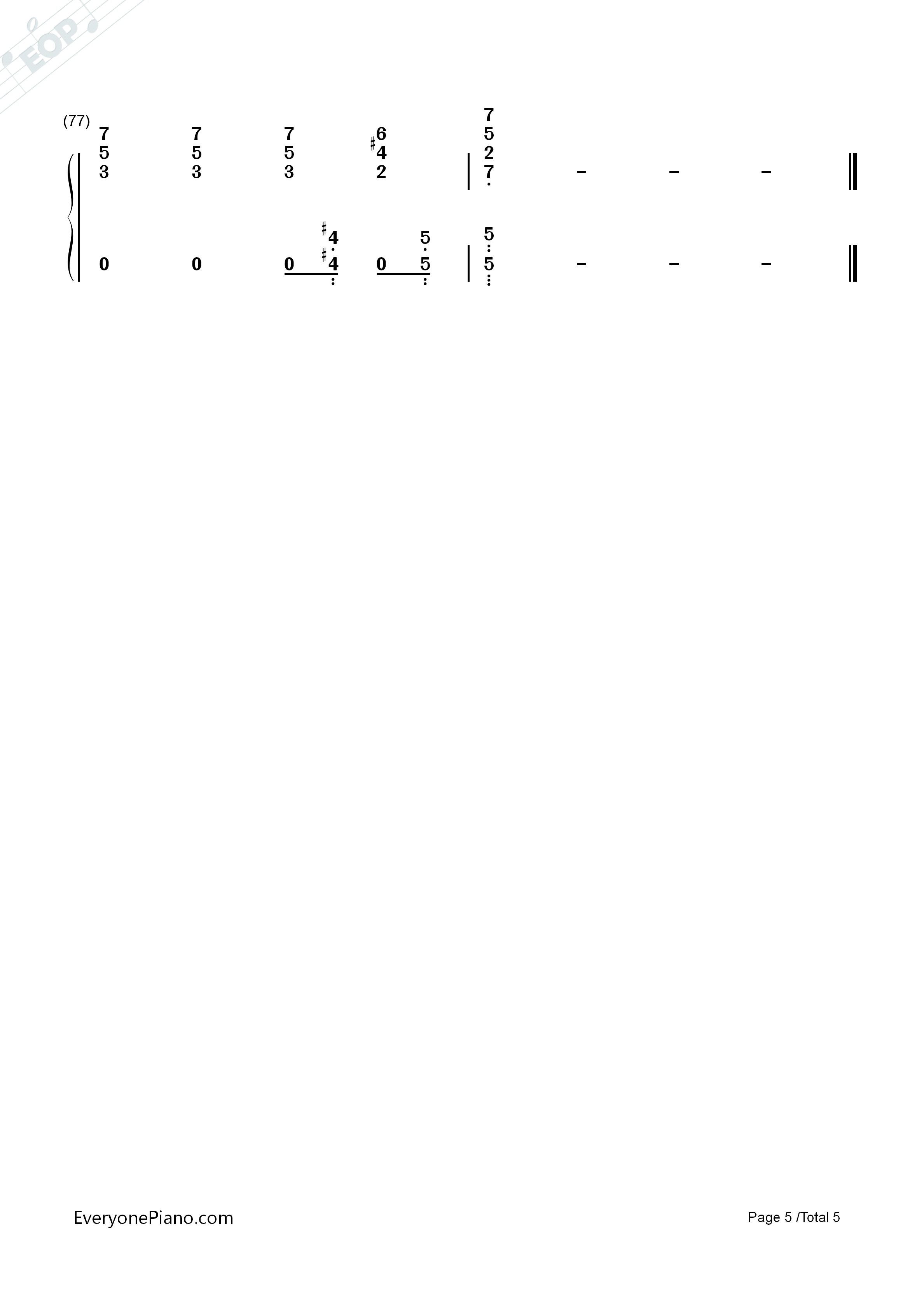 Love_Song钢琴简谱_Sara_Bareilles演唱