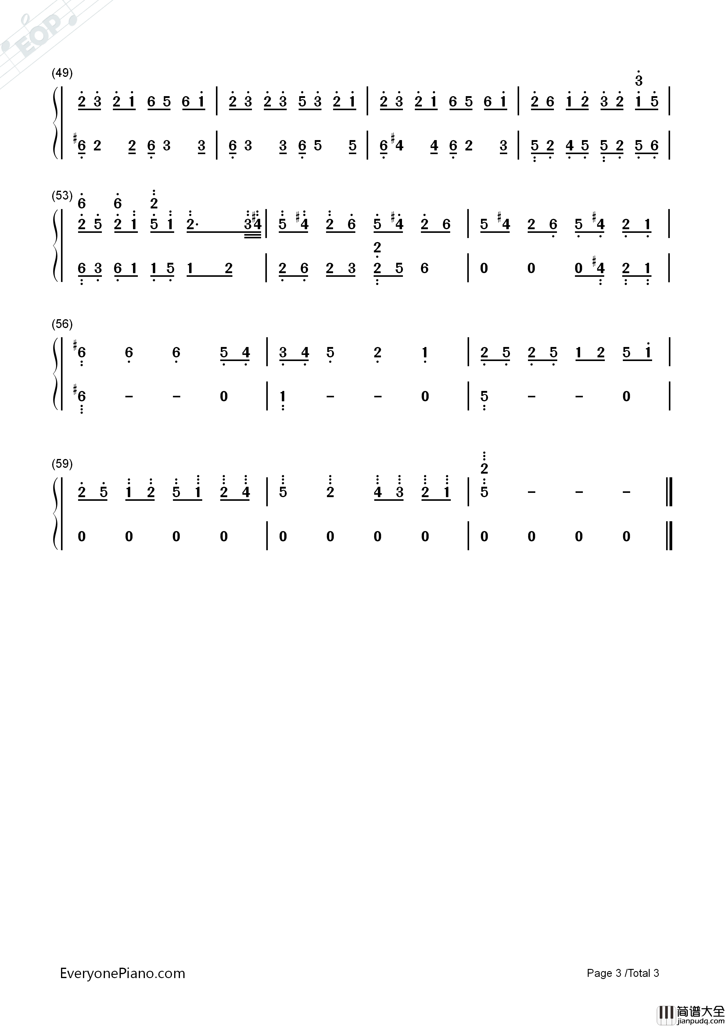 Frozen_Highlights钢琴简谱_三好智己演唱