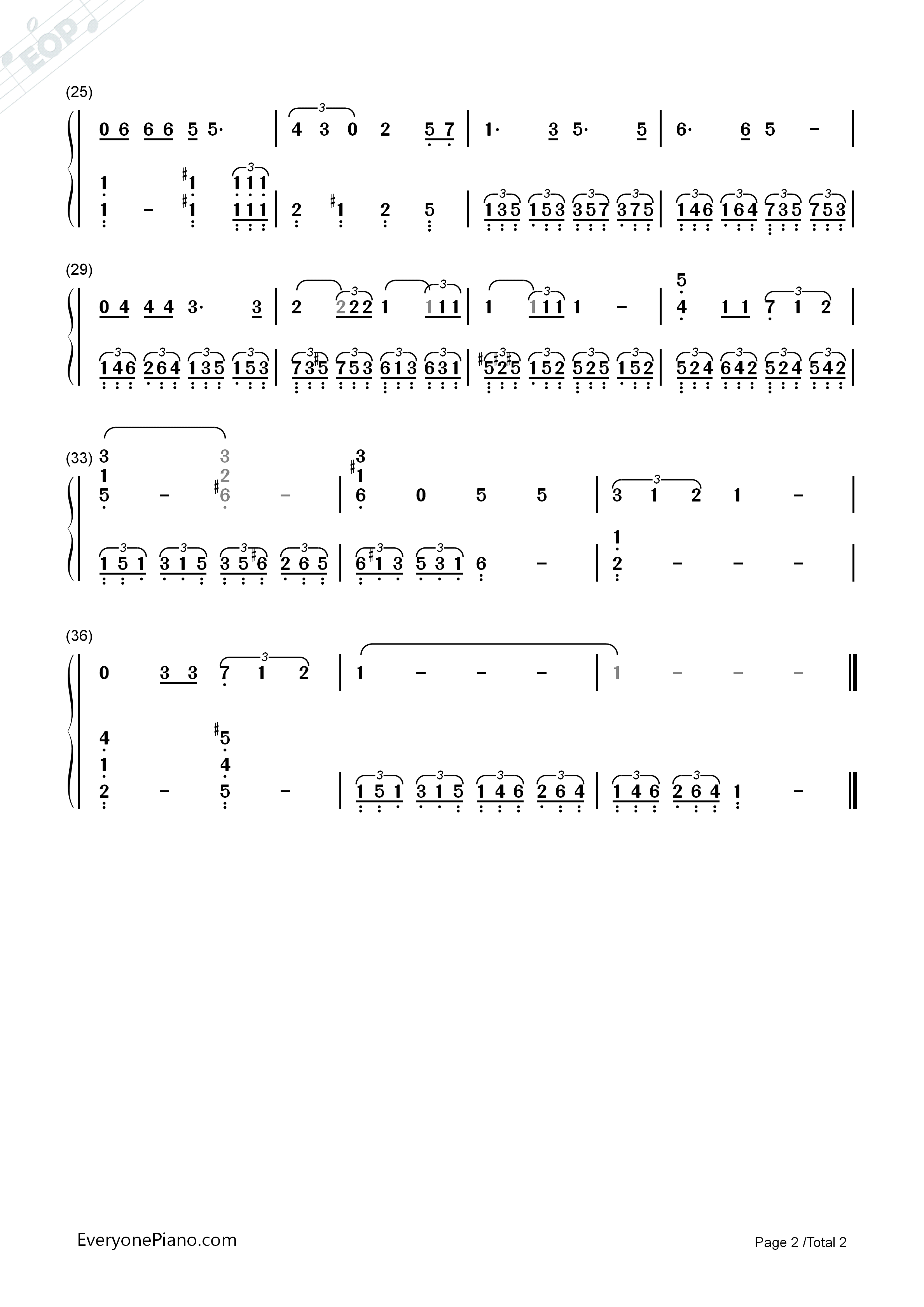 What_a_Wonderful_World钢琴简谱_Louis_Armstrong演唱