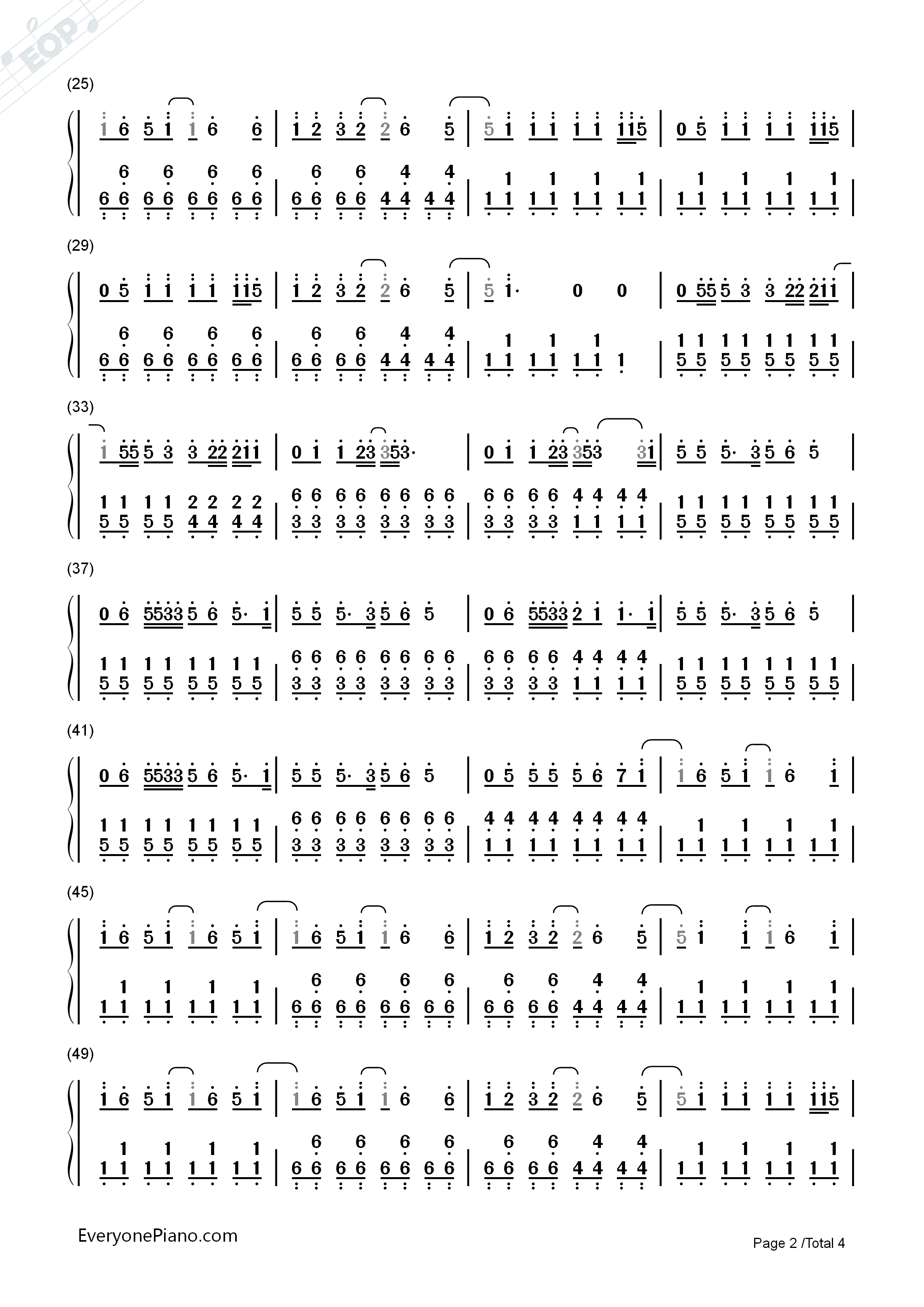 Roar（灵魂咆哮）钢琴简谱_Katy_Perry演唱