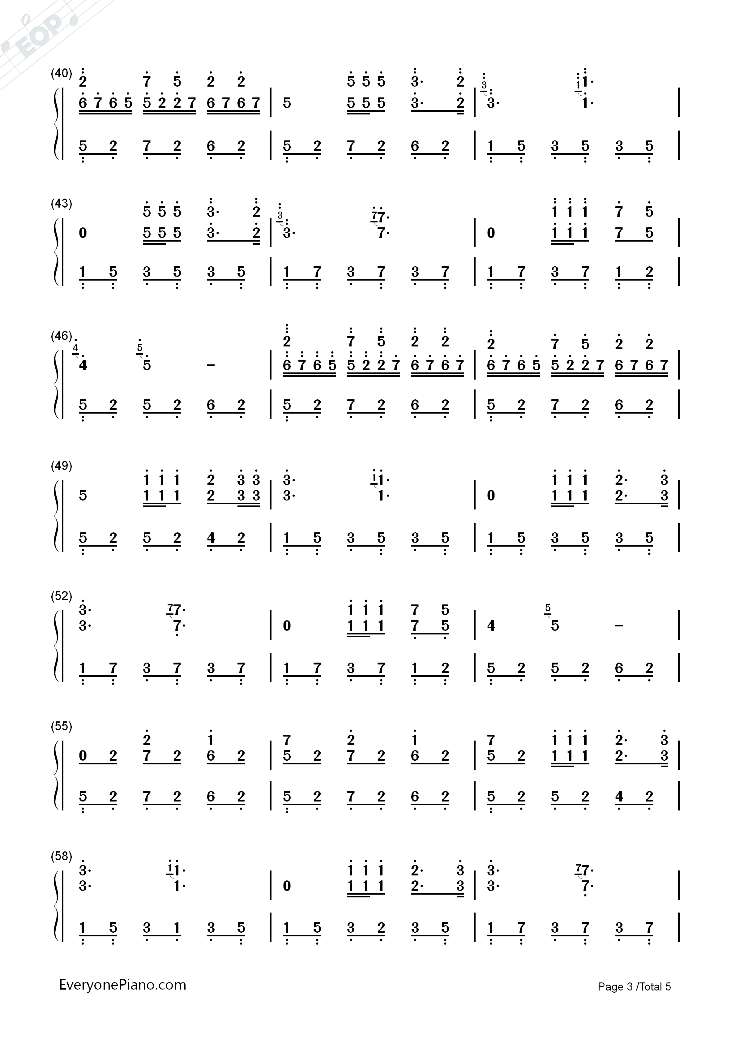 德朗的微笑钢琴简谱_理查德•克莱德曼演唱