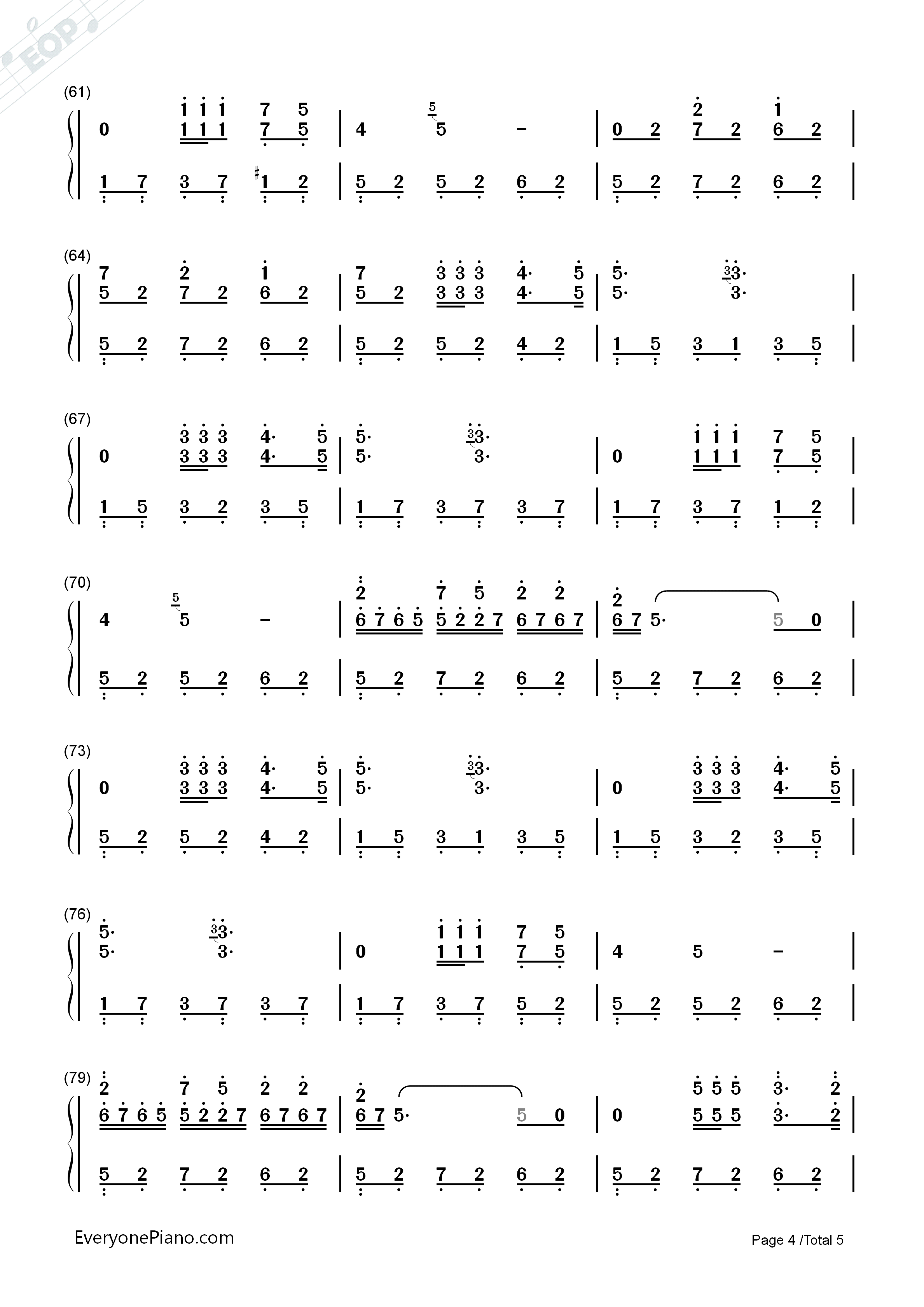 德朗的微笑钢琴简谱_理查德•克莱德曼演唱