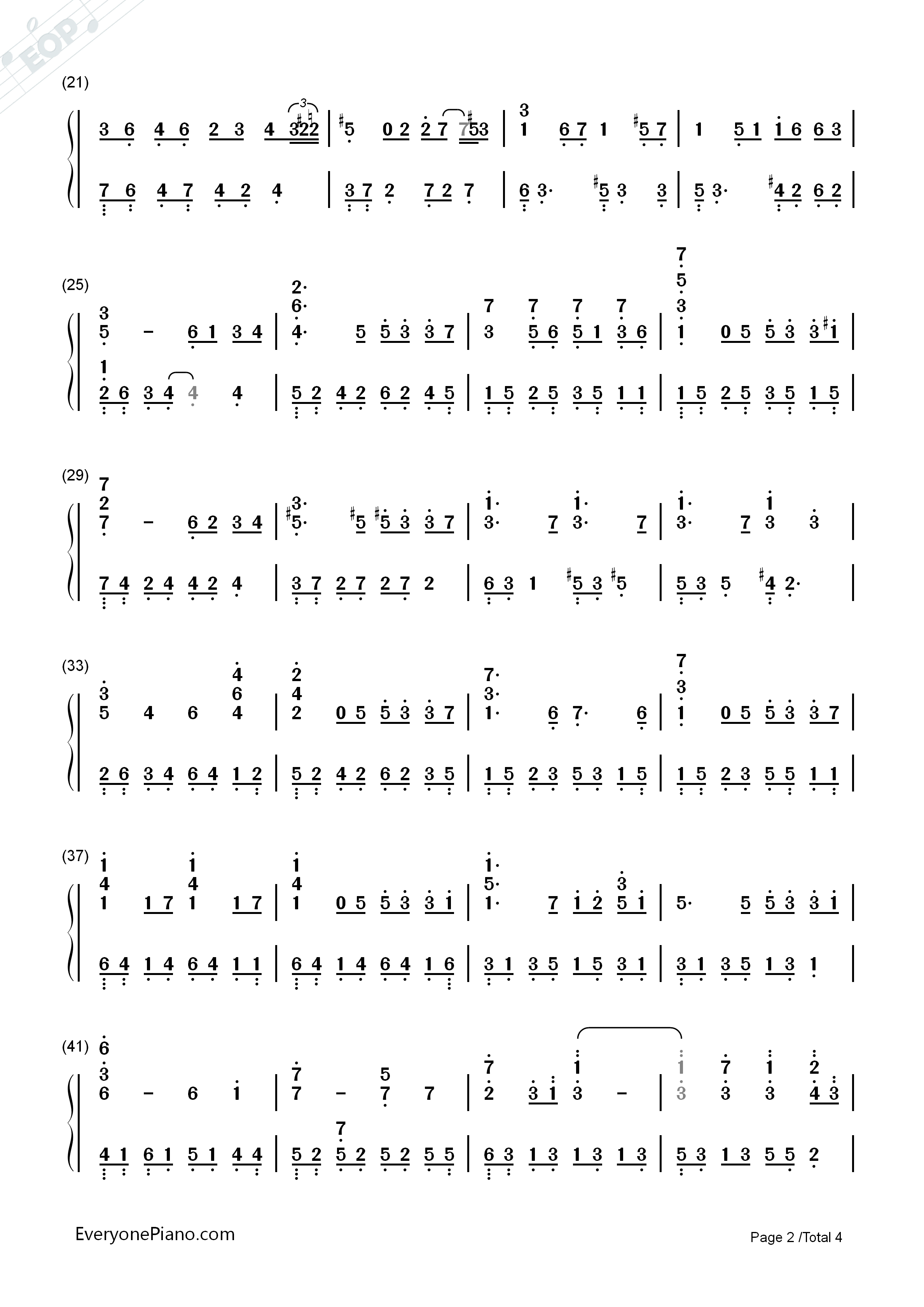 Your_Autumn_Scene钢琴简谱_李闰珉演唱