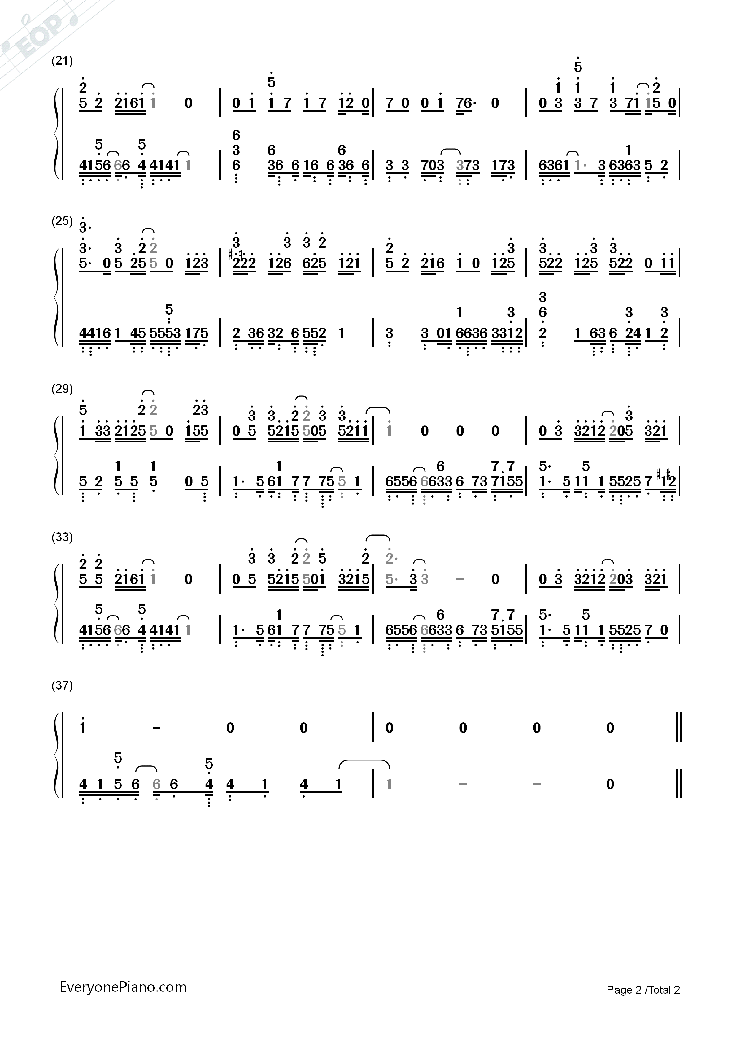 恐慌症钢琴简谱_卓文萱演唱