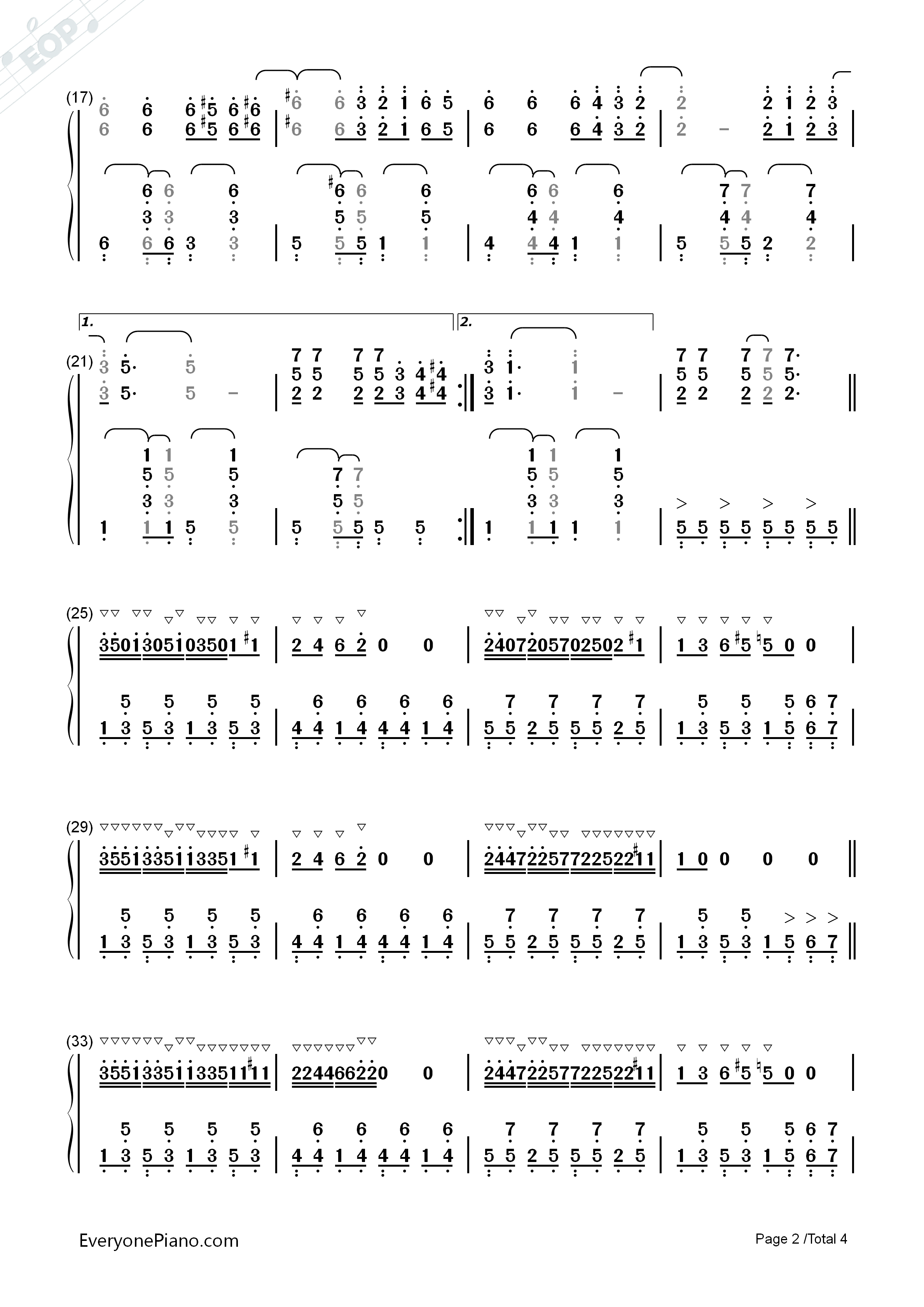 乒乓之恋钢琴简谱_理查德•克莱德曼演唱