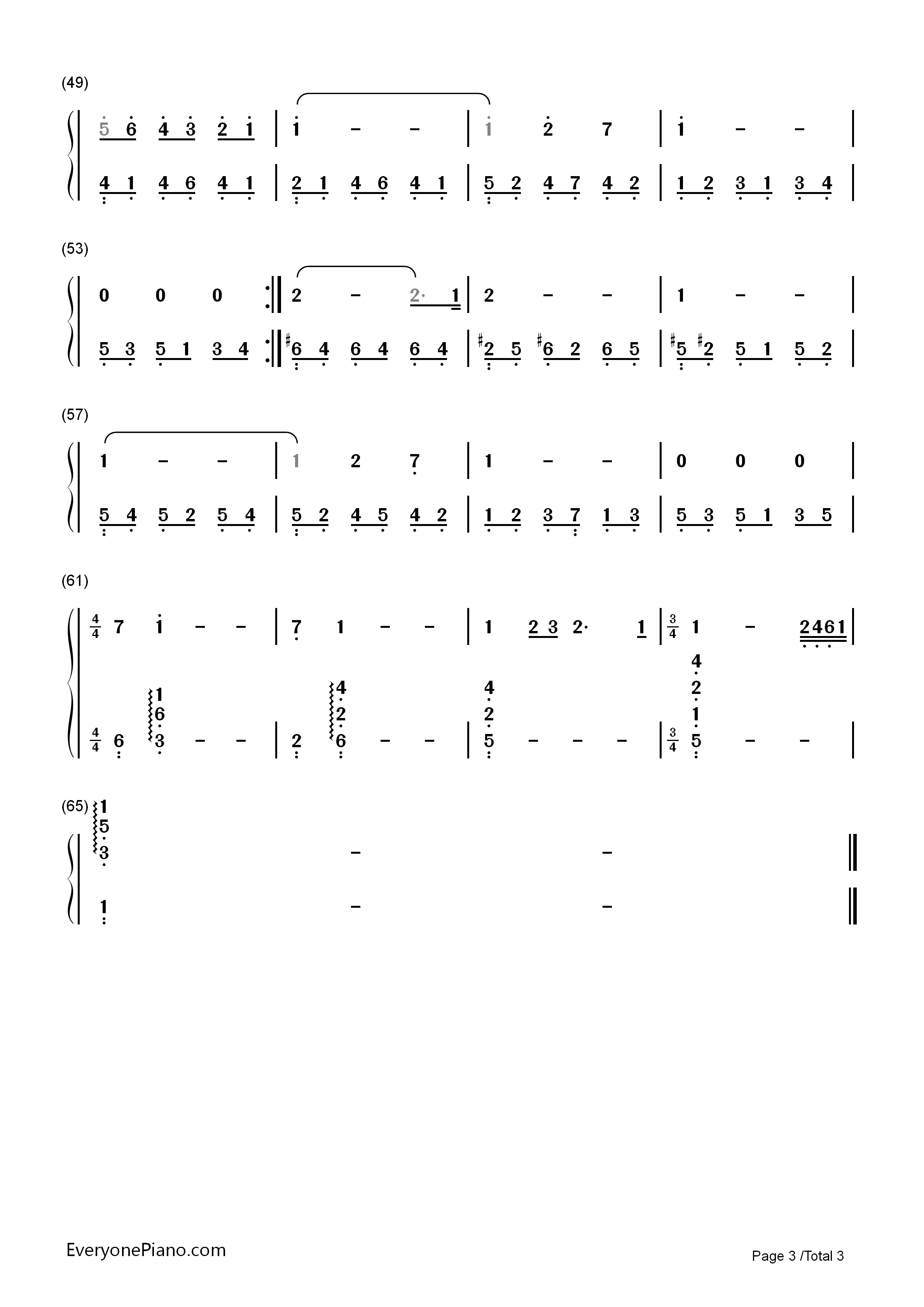 Cavatina钢琴简谱_Stanley_Myers演唱