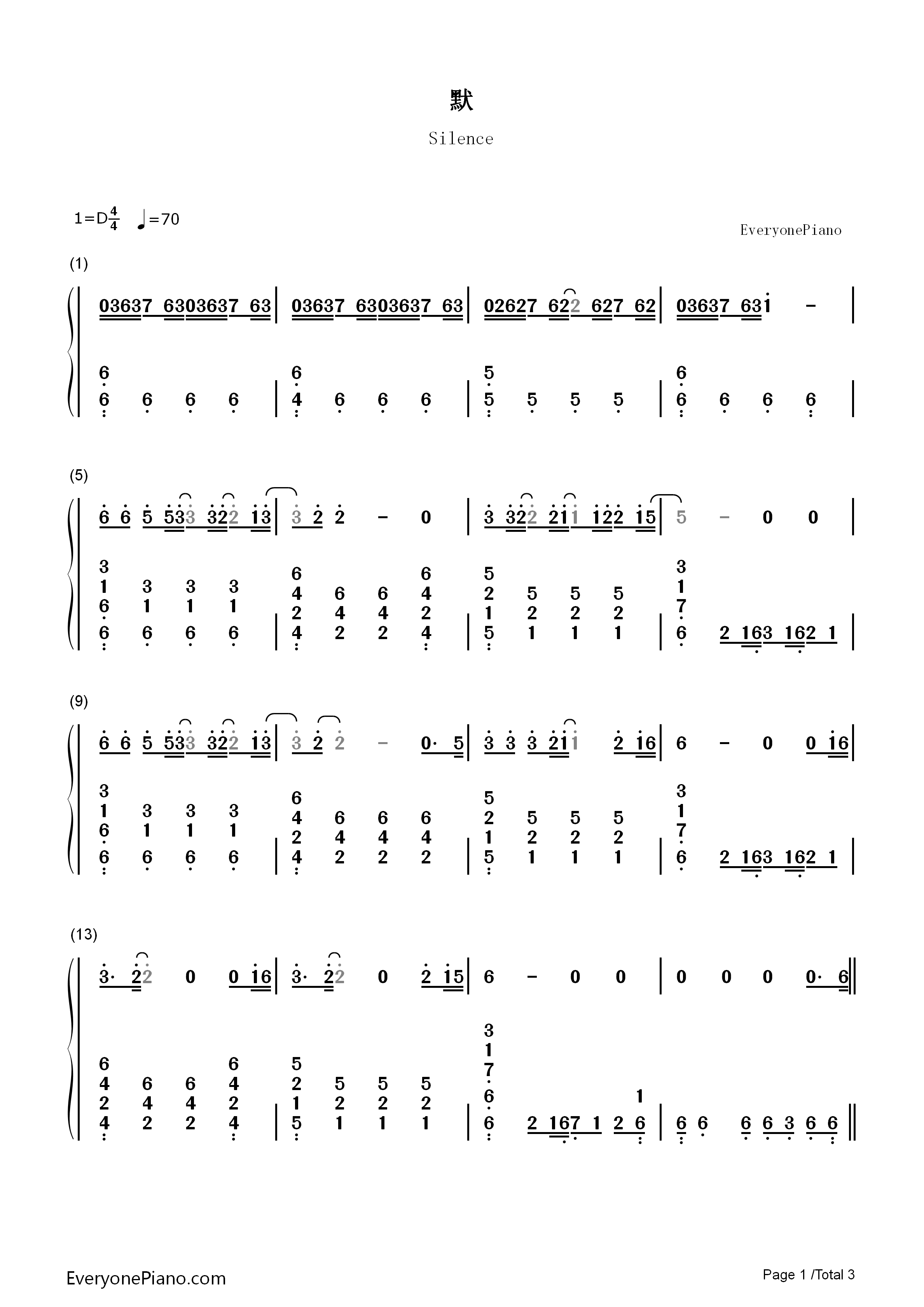 默钢琴简谱_周杰伦__那英演唱