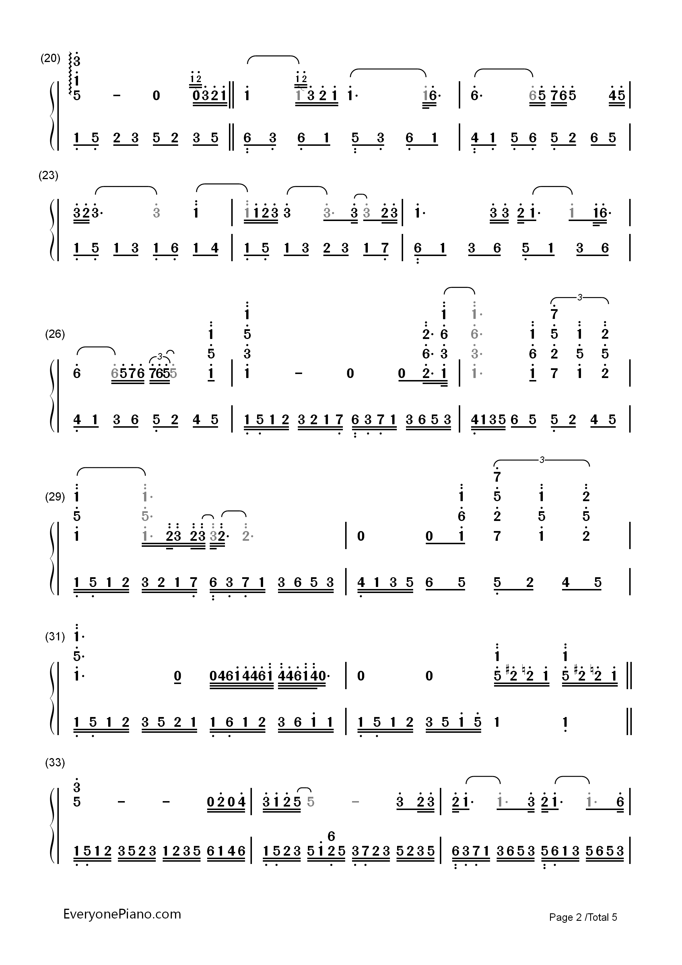 I_will_always_love_you钢琴简谱_惠特妮·休斯顿__Whitney_Houston演唱