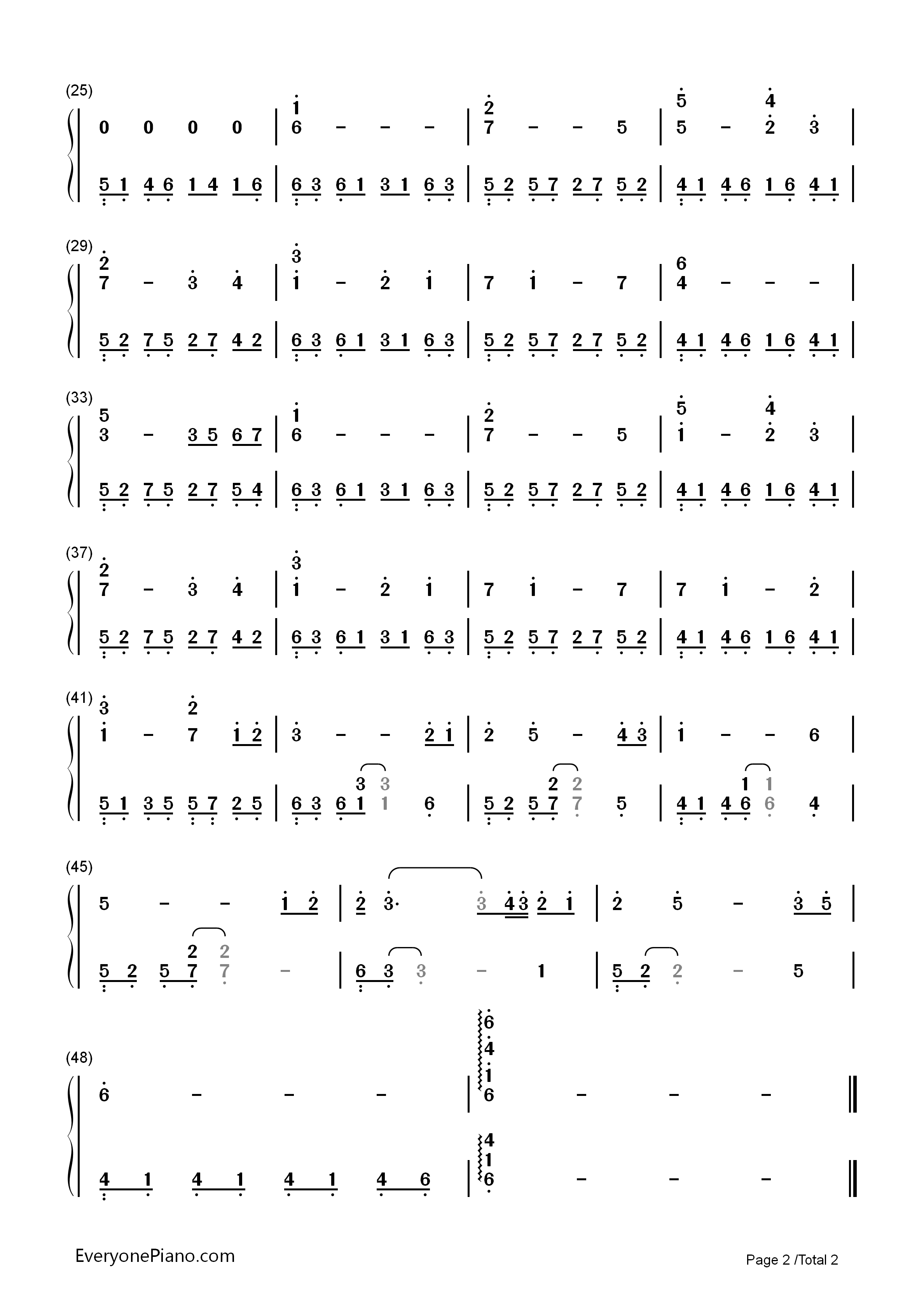 我心永恒钢琴简谱_Celine_Dion__席琳·迪翁演唱