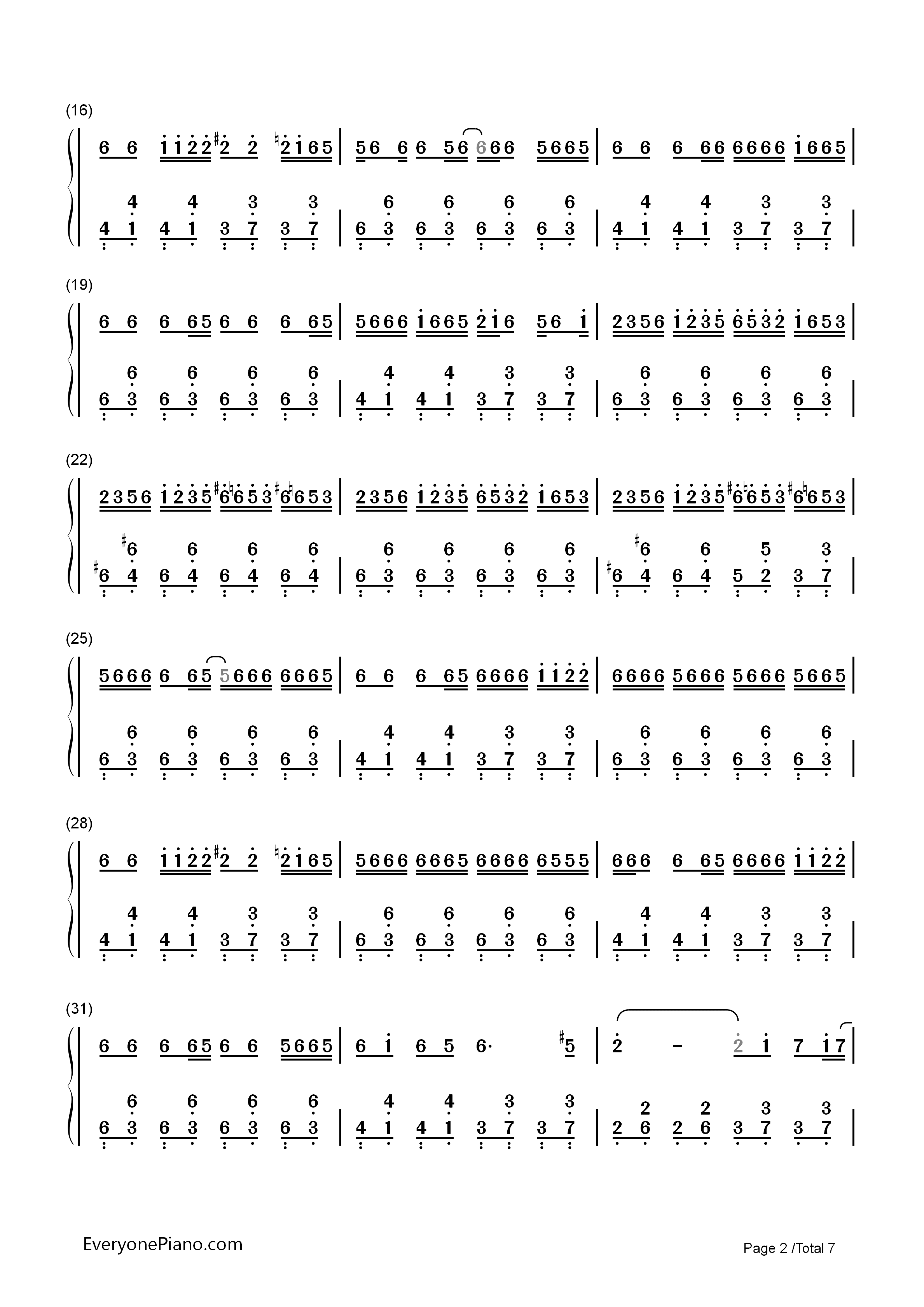 脳漿炸裂ガール钢琴简谱_初音ミク__GUMI演唱