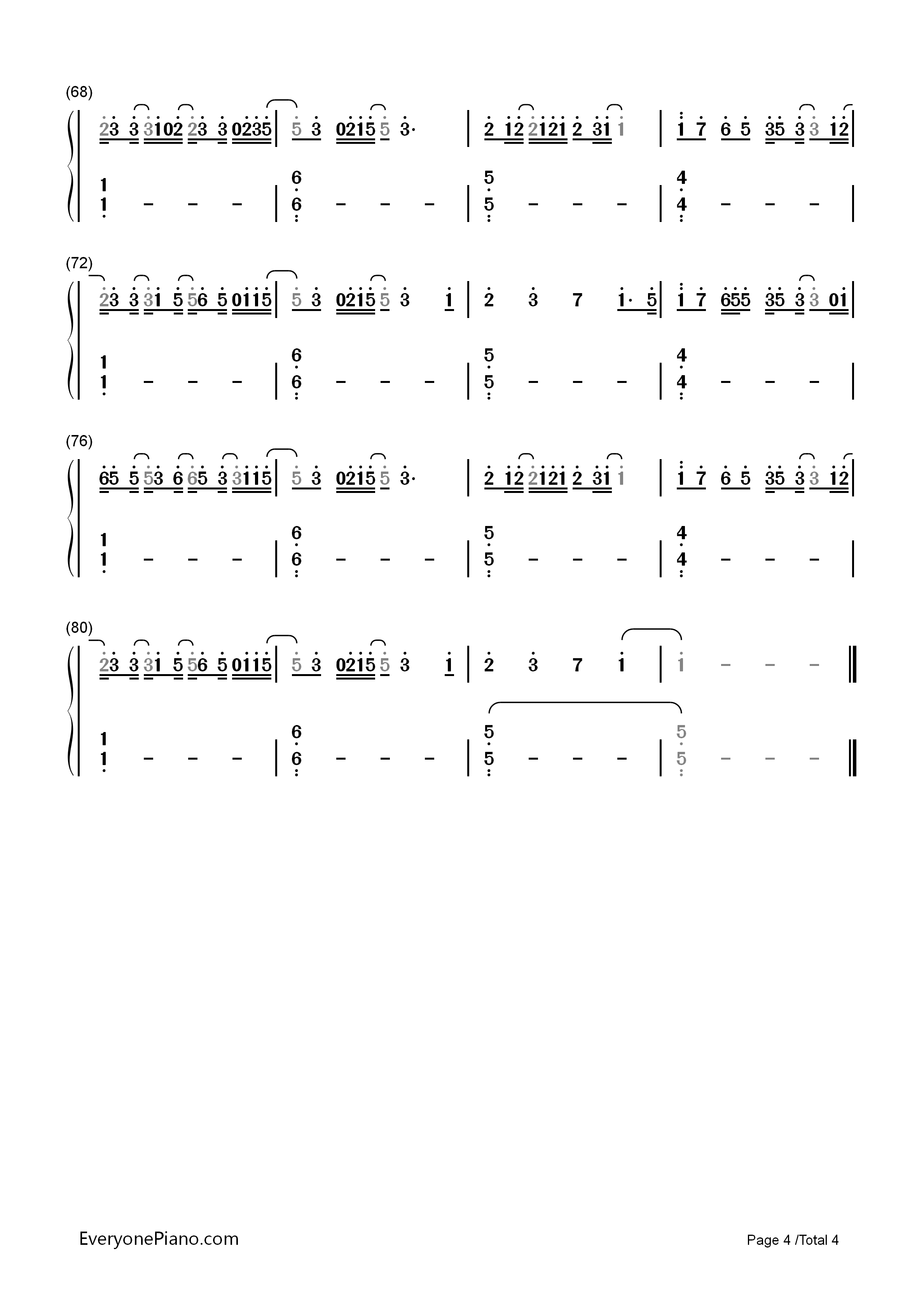 Kiss_Me_Slowly钢琴简谱_Parachute演唱