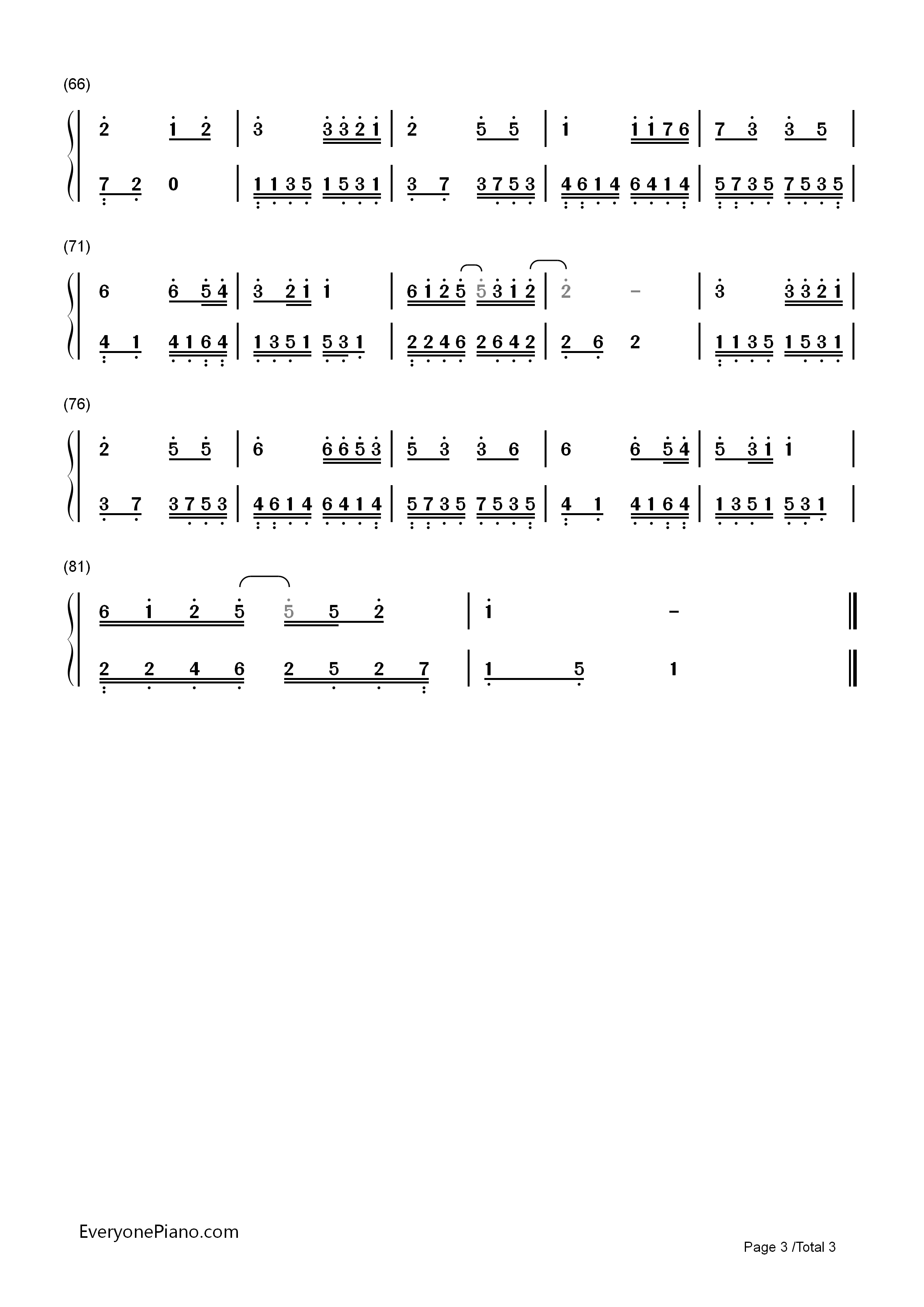 小星星钢琴简谱_汪苏泷演唱