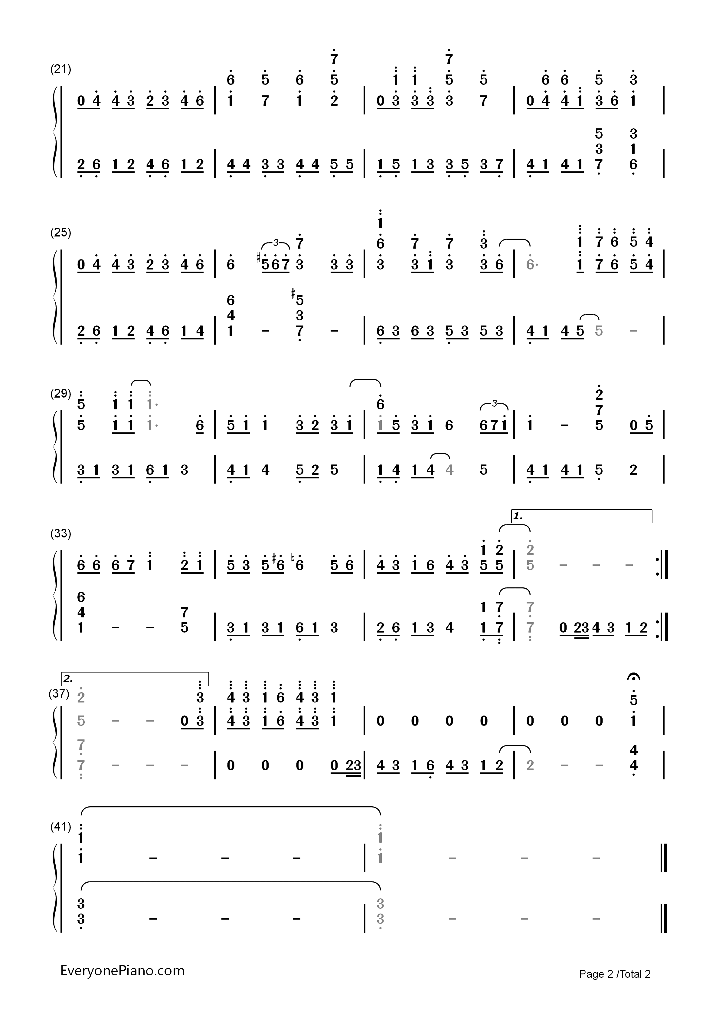 眼红红钢琴简谱_Twins演唱