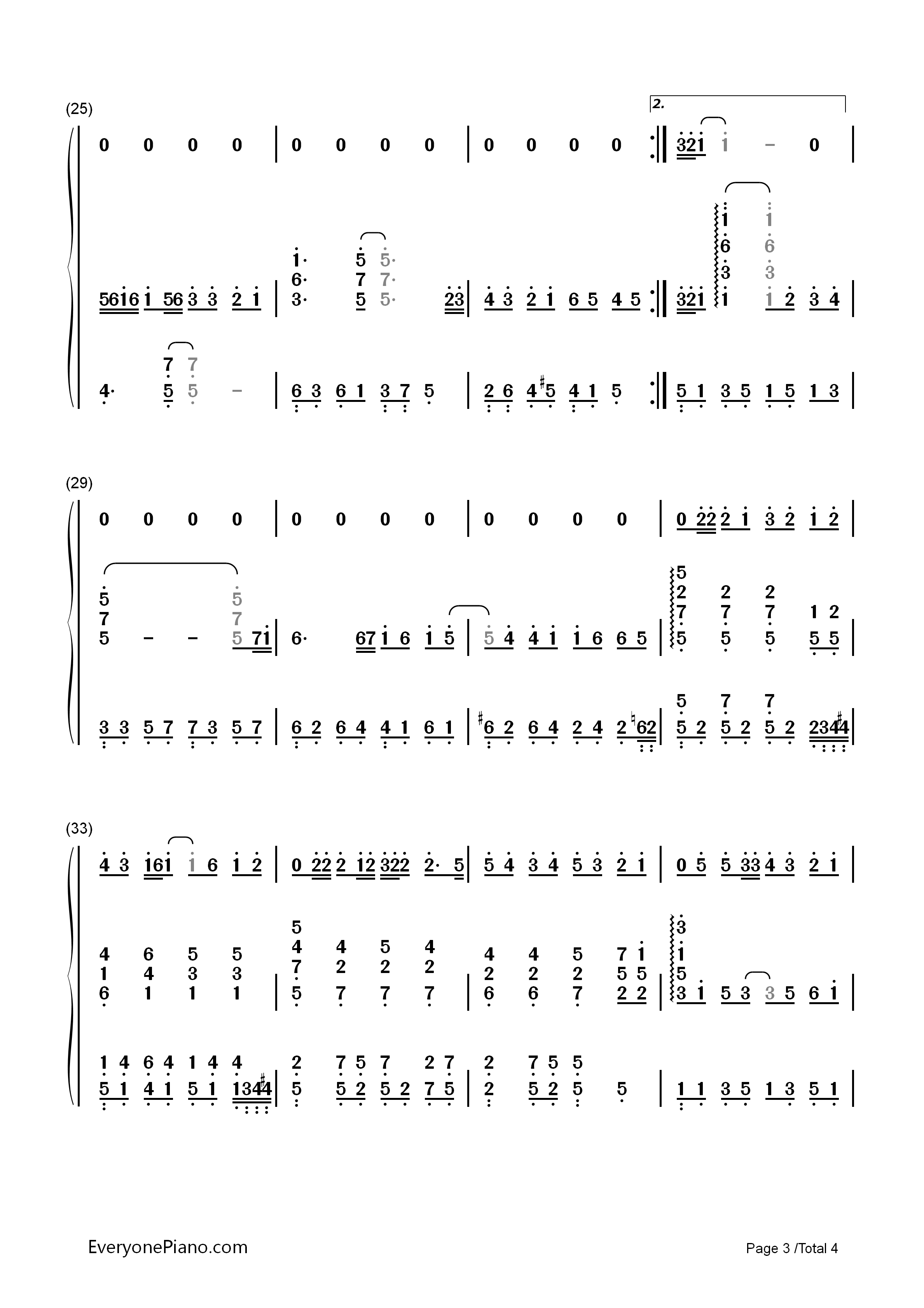 爱情字典钢琴简谱_孙燕姿演唱