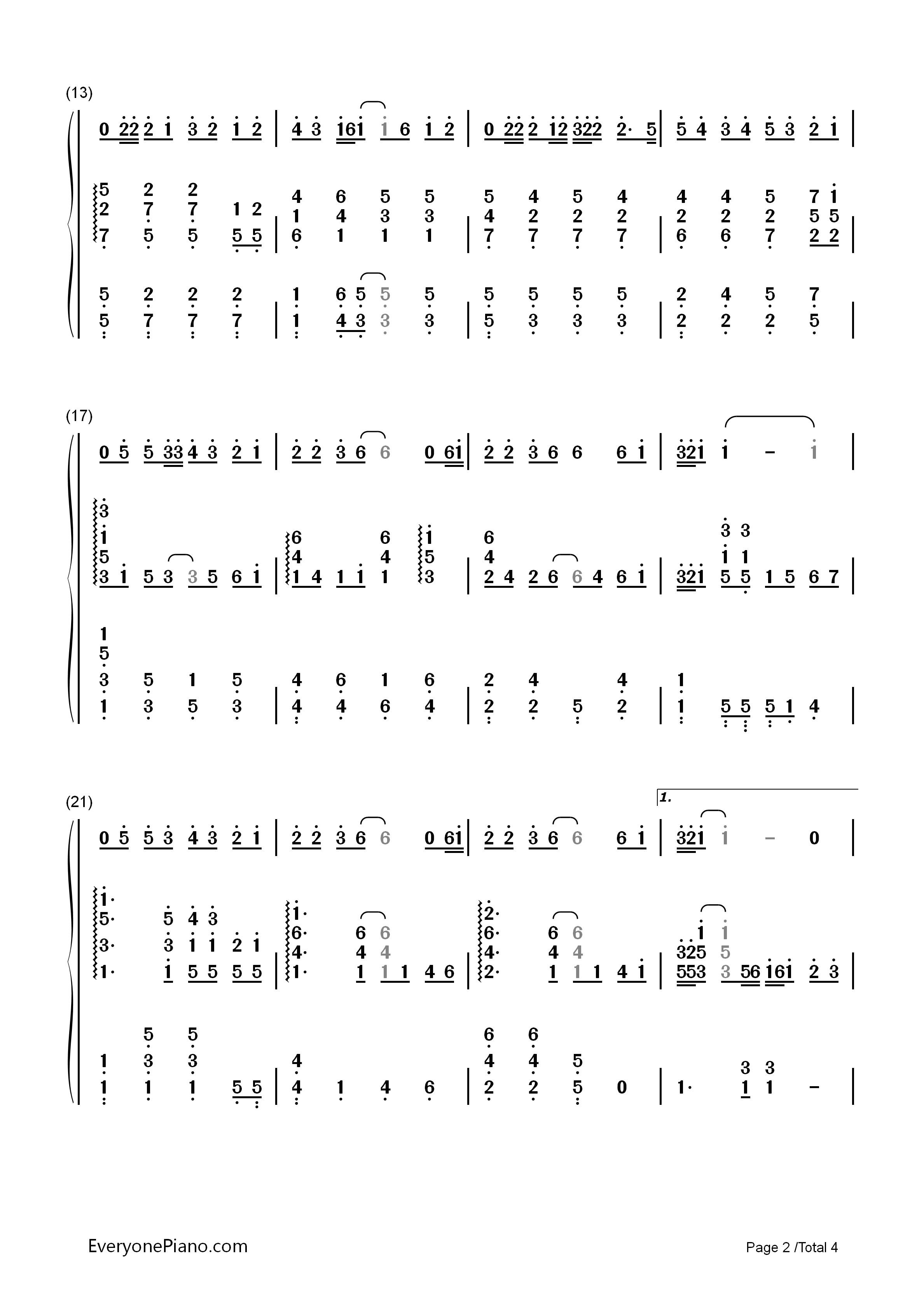 爱情字典钢琴简谱_孙燕姿演唱