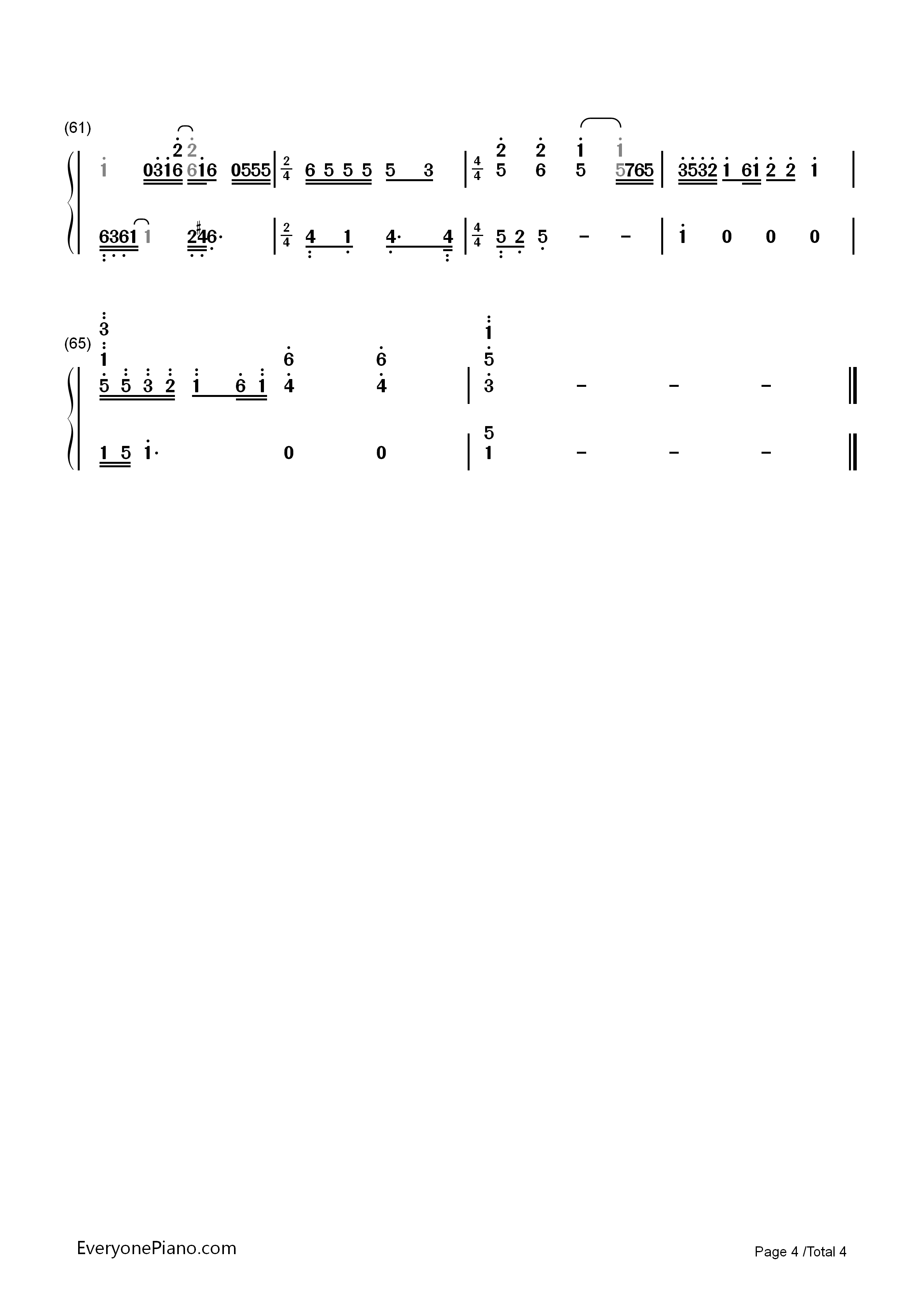 恋人未满钢琴简谱_S.H.E演唱