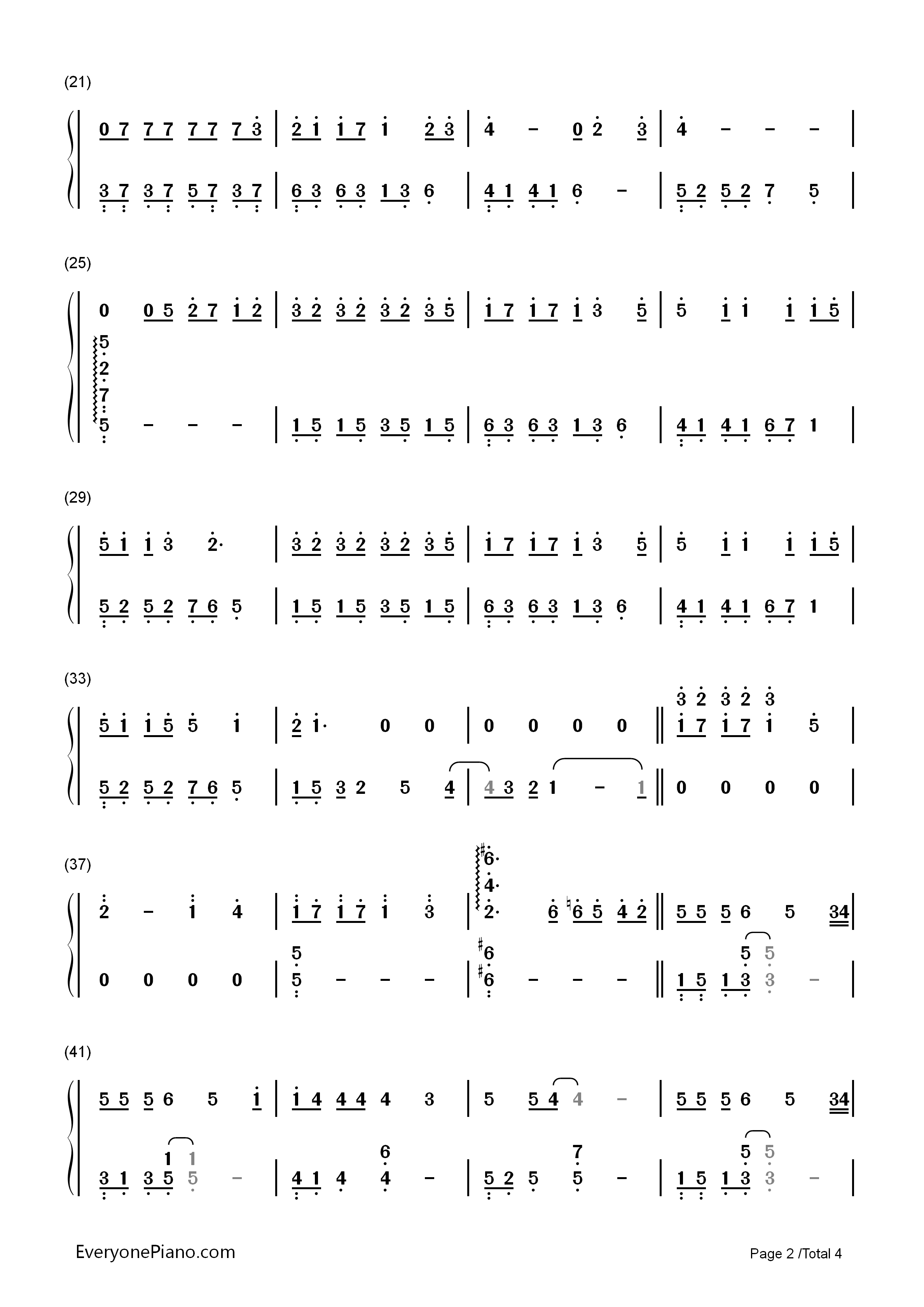 坏天气钢琴简谱_孙燕姿演唱