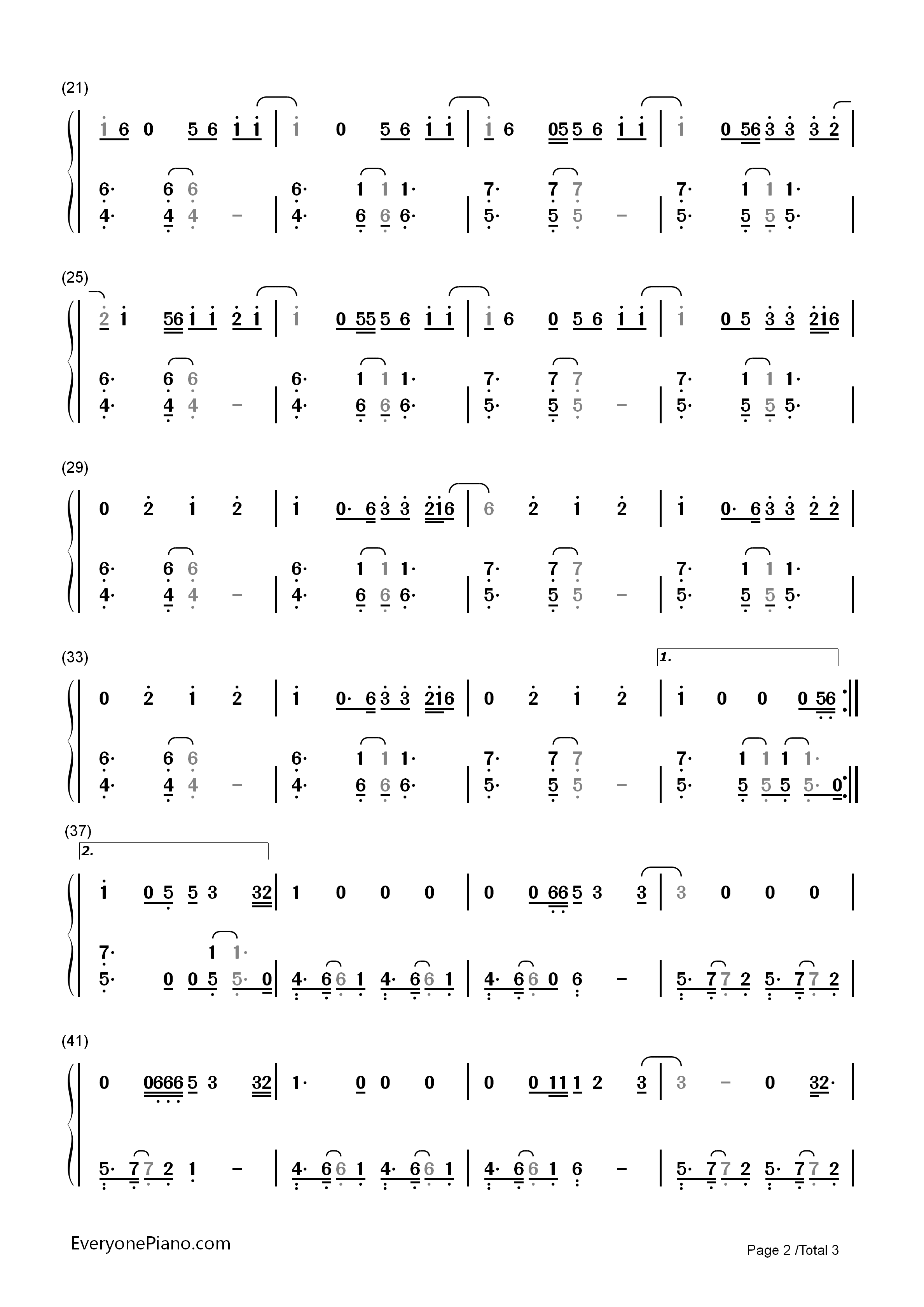 In_The_Arms_Of_A_Stranger钢琴简谱_Mike_Posner_Grey演唱