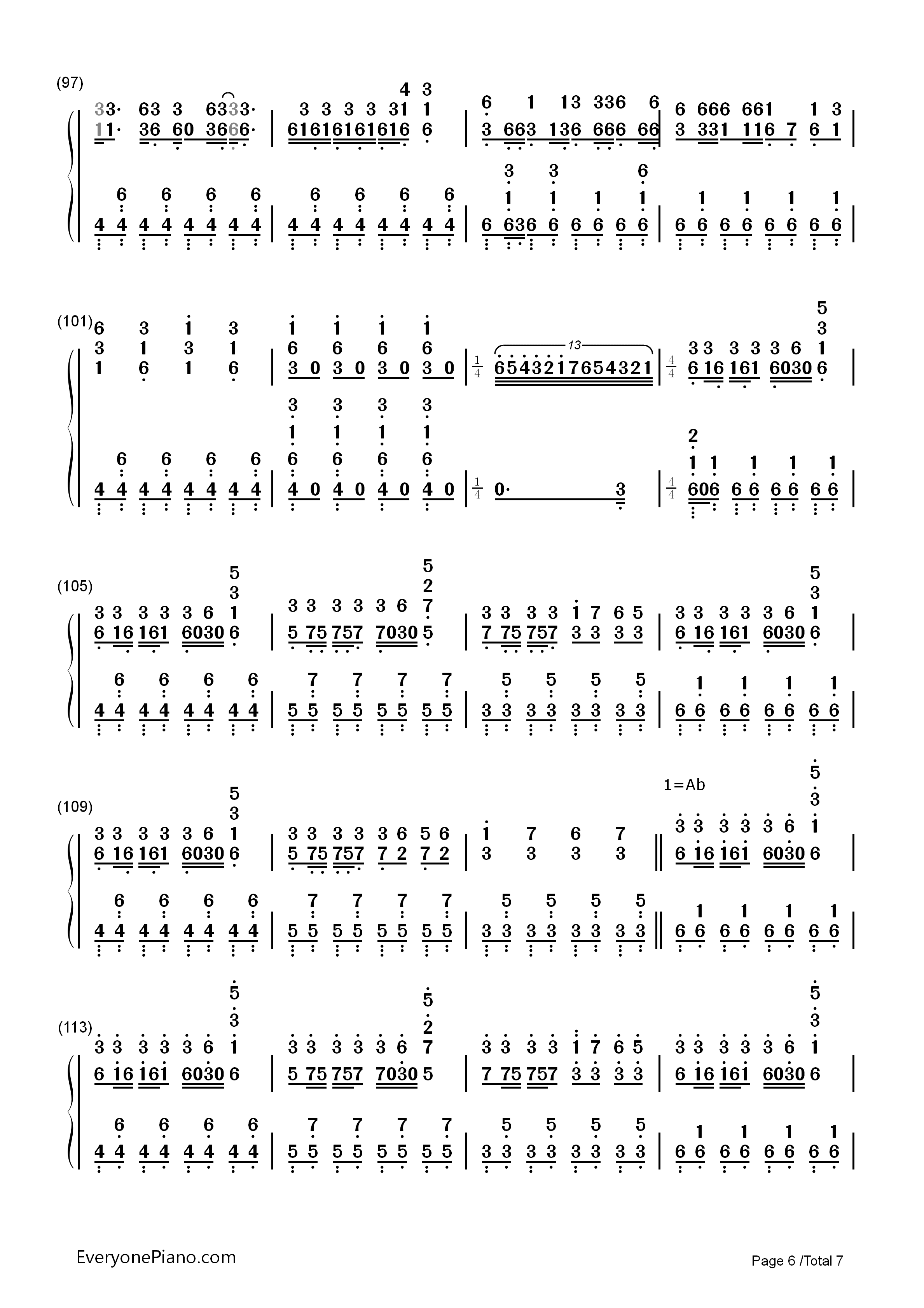 _裏表ラバーズ_（内外情人）钢琴简谱_初音ミク__初音未来演唱
