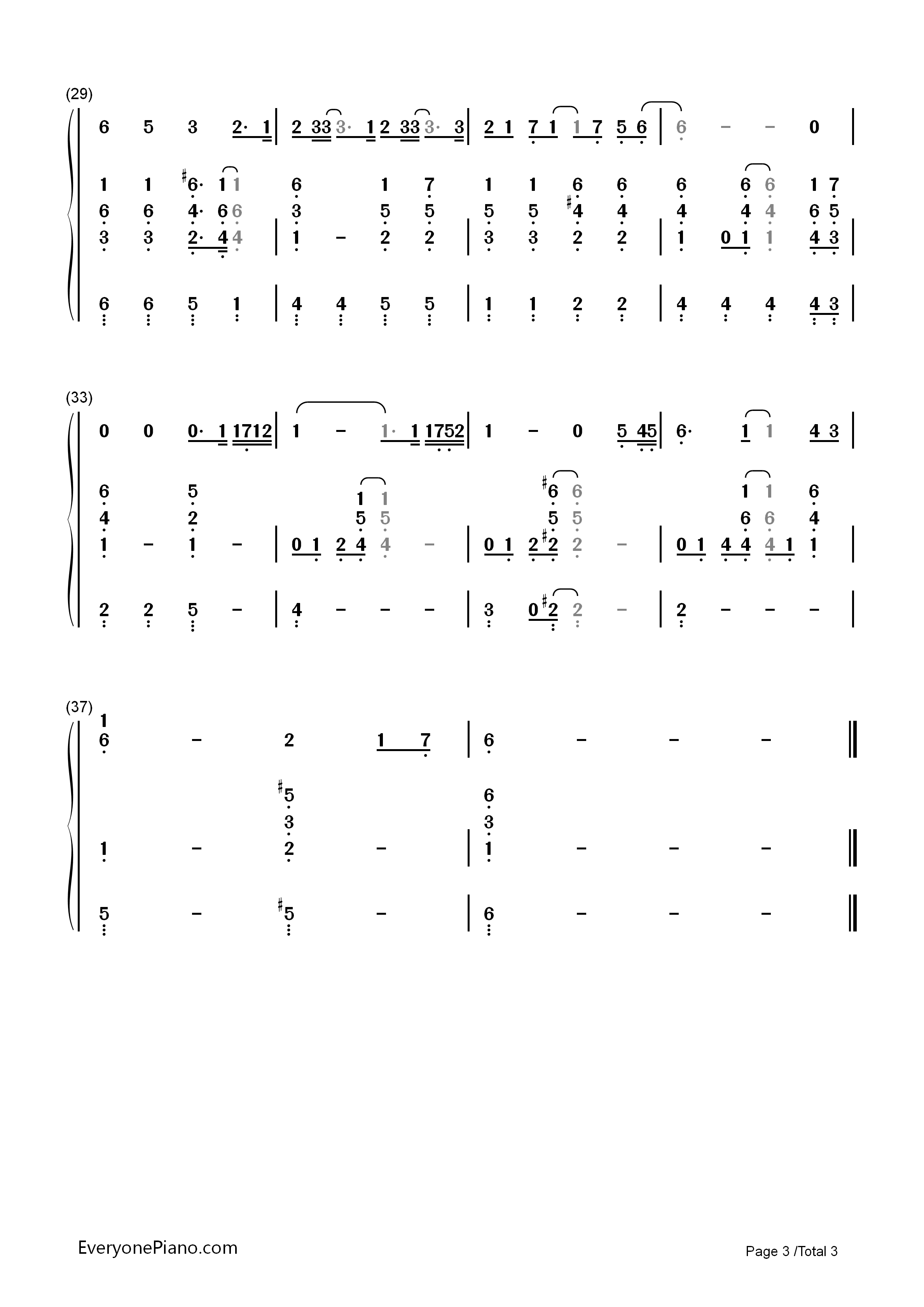 Rain_Stops_Good钢琴简谱_初音ミク演唱