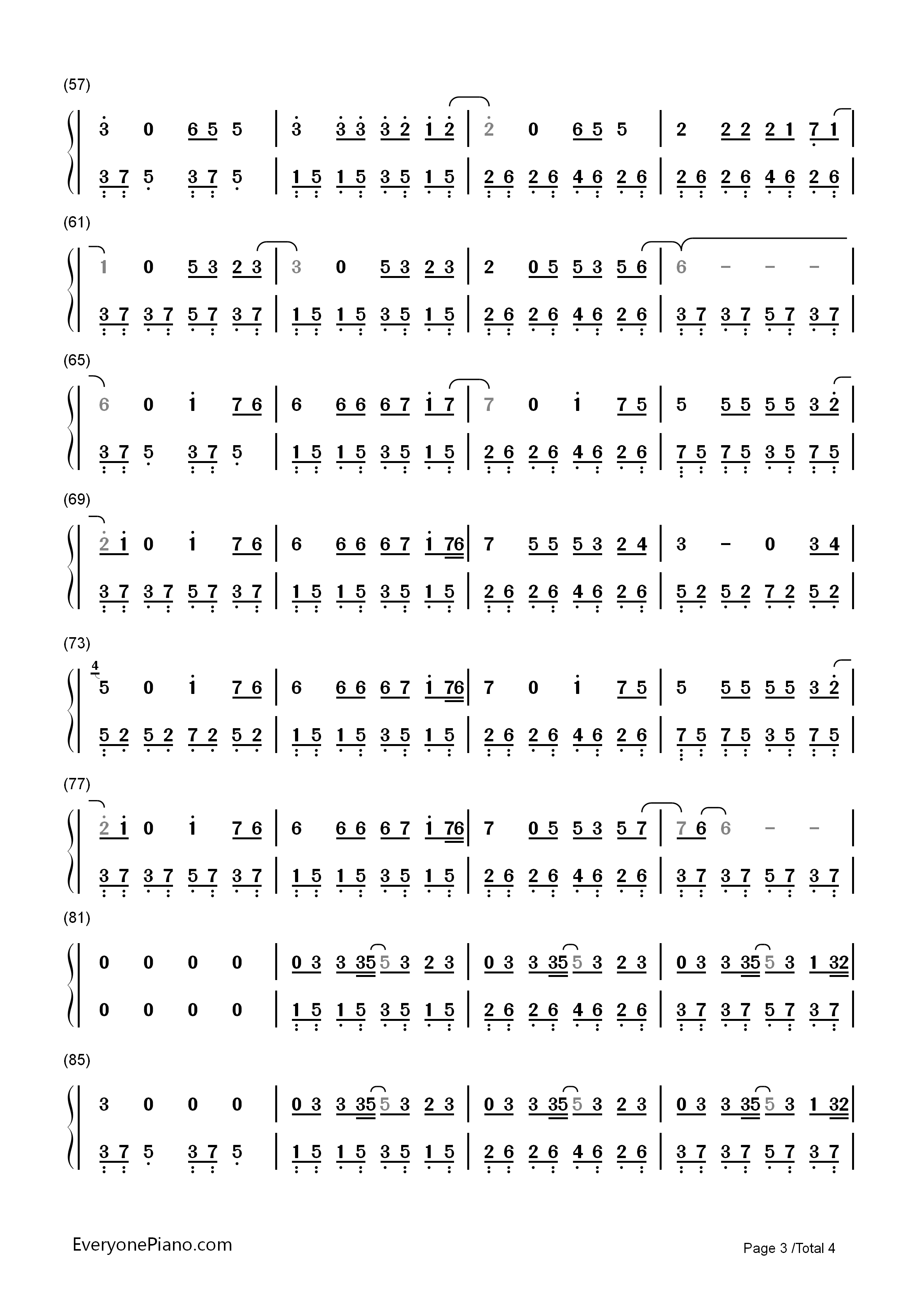 多幸运钢琴简谱_韩安旭演唱