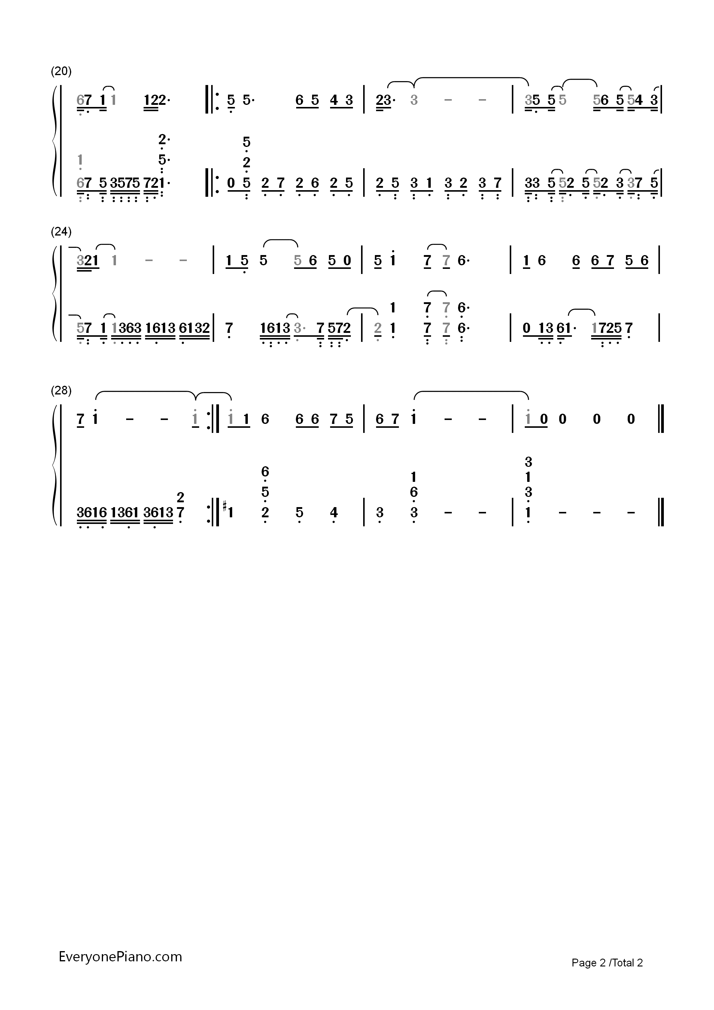 海若有因钢琴简谱_许魏洲_黄景瑜演唱