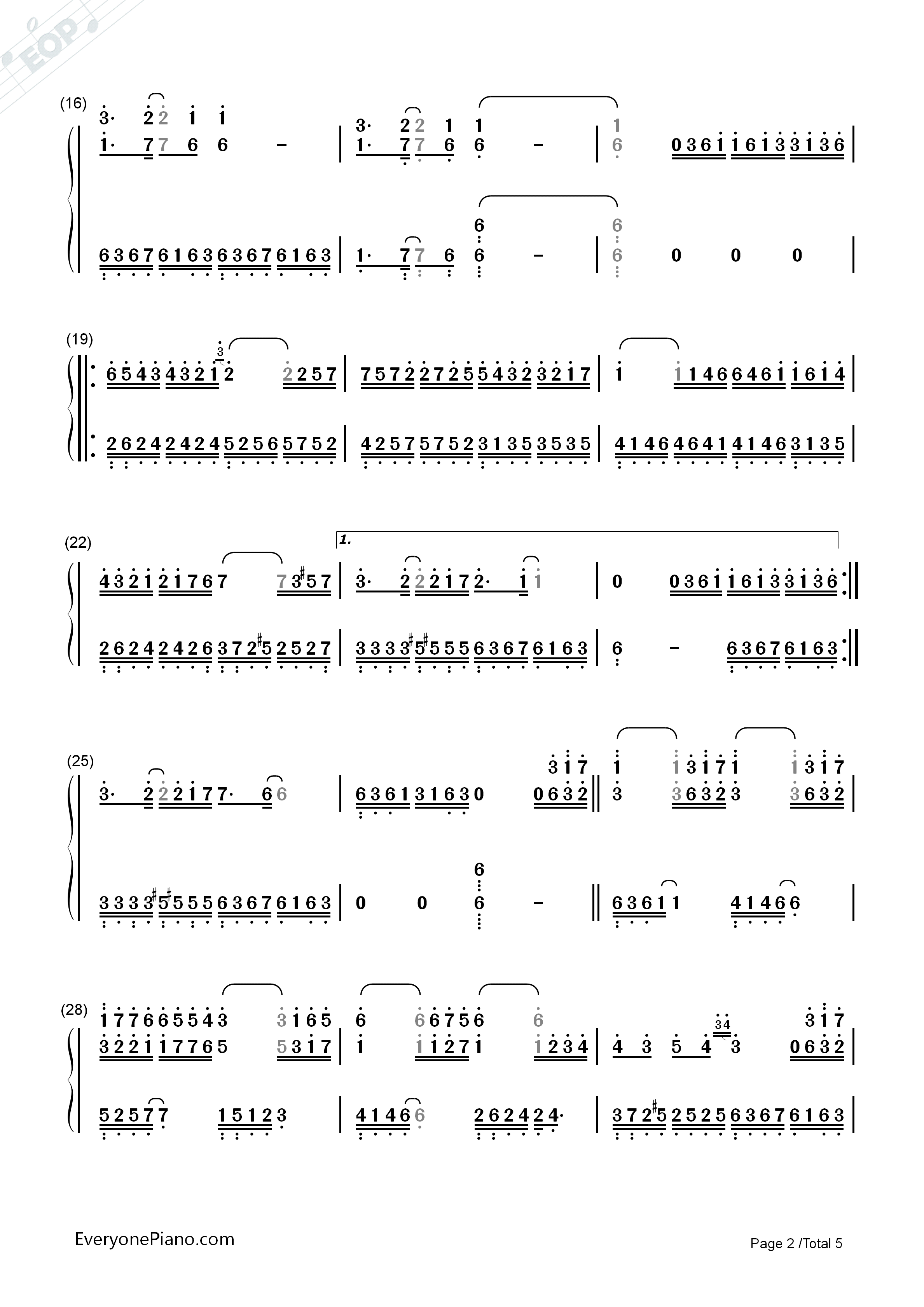 亲亲宝贝钢琴简谱_理查德•克莱德曼演唱