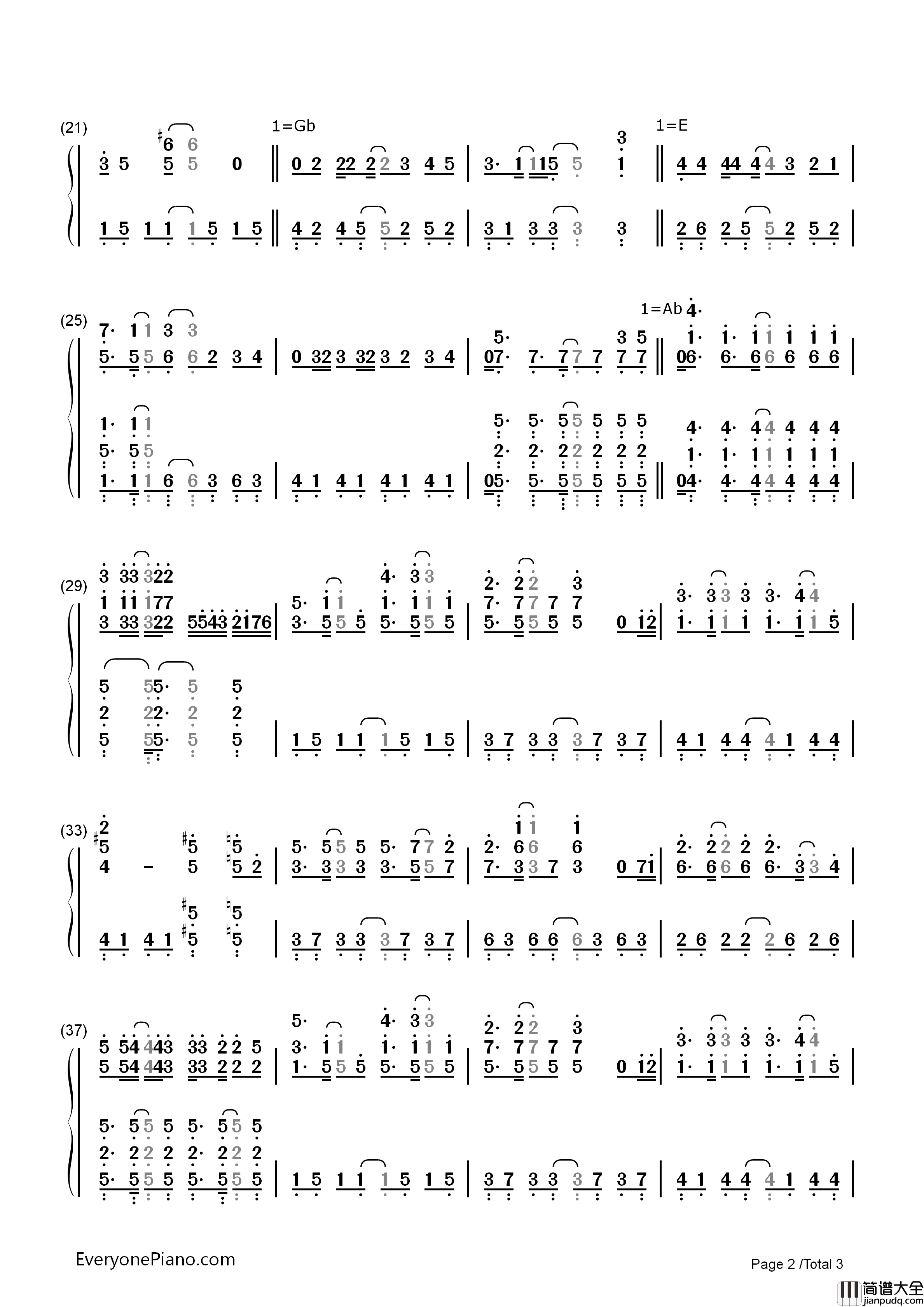 青空のラプソディ_钢琴简谱_Fhána演唱