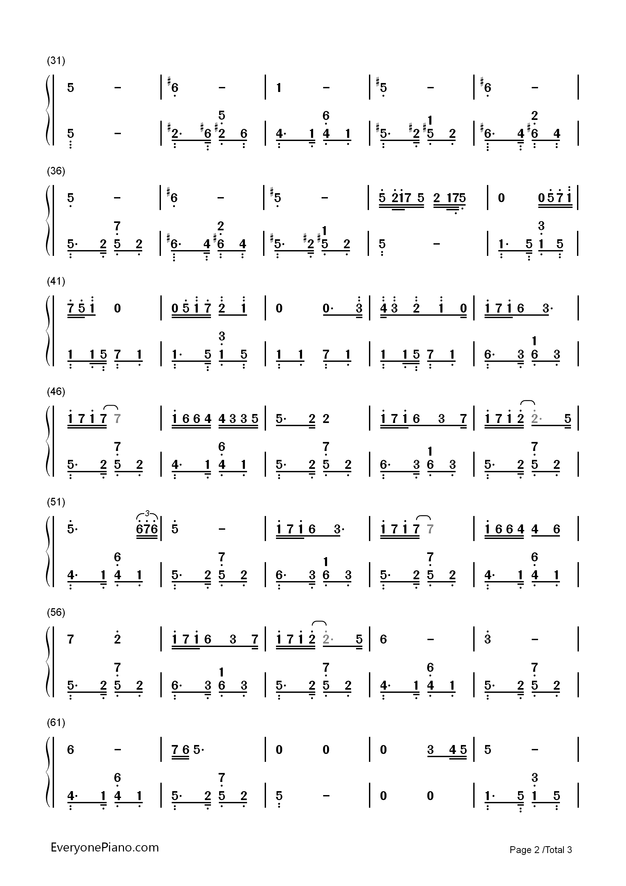 真的钢琴简谱_孙燕姿演唱