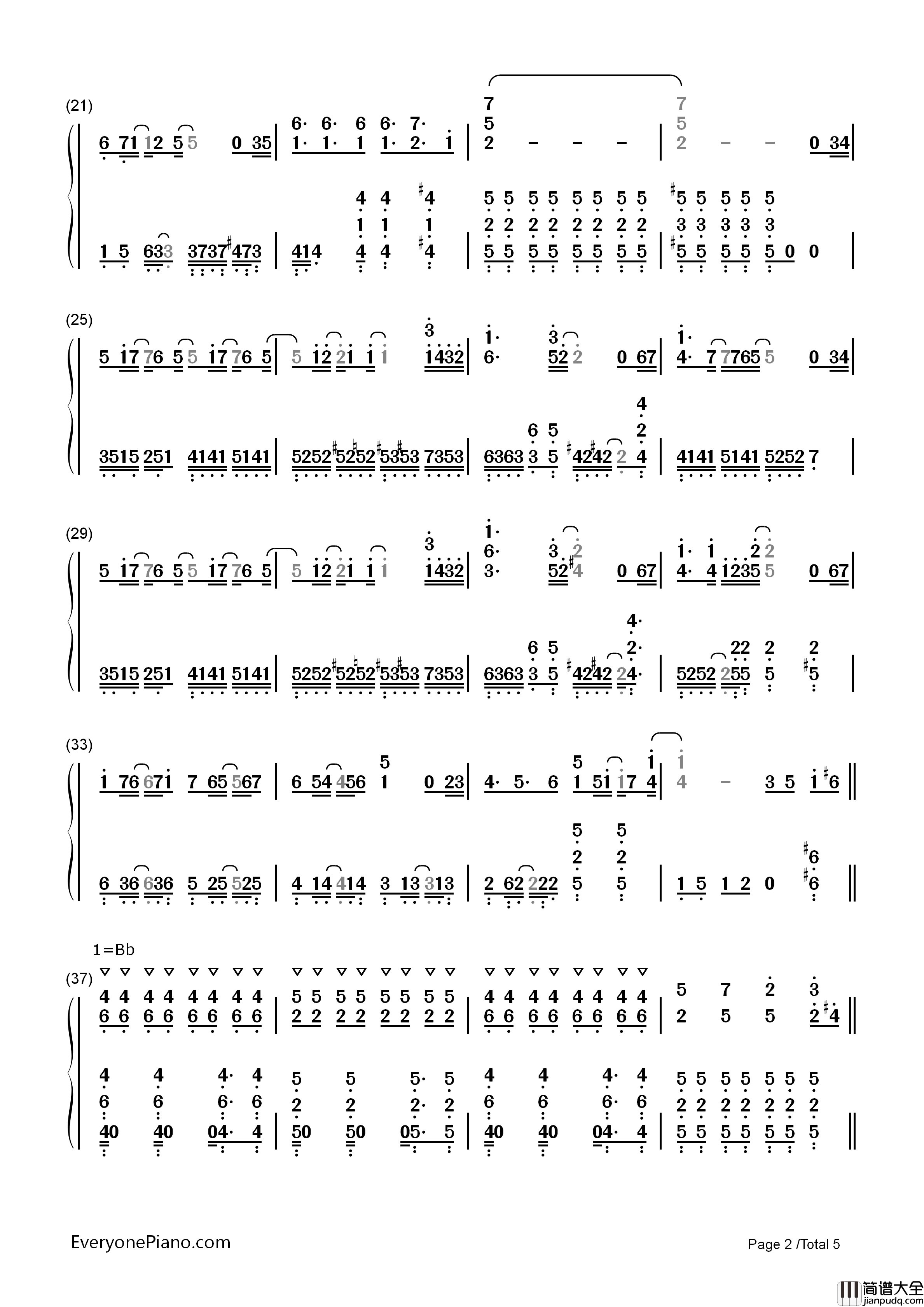 桜ノ雨钢琴简谱_初音ミク演唱