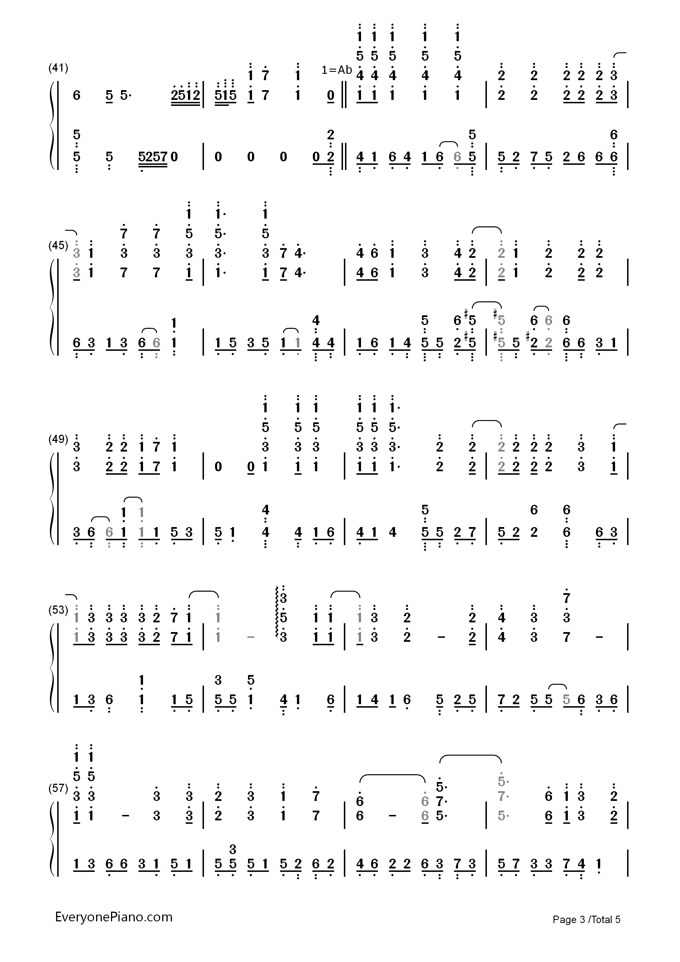 Elemental_World钢琴简谱_ChouCho演唱