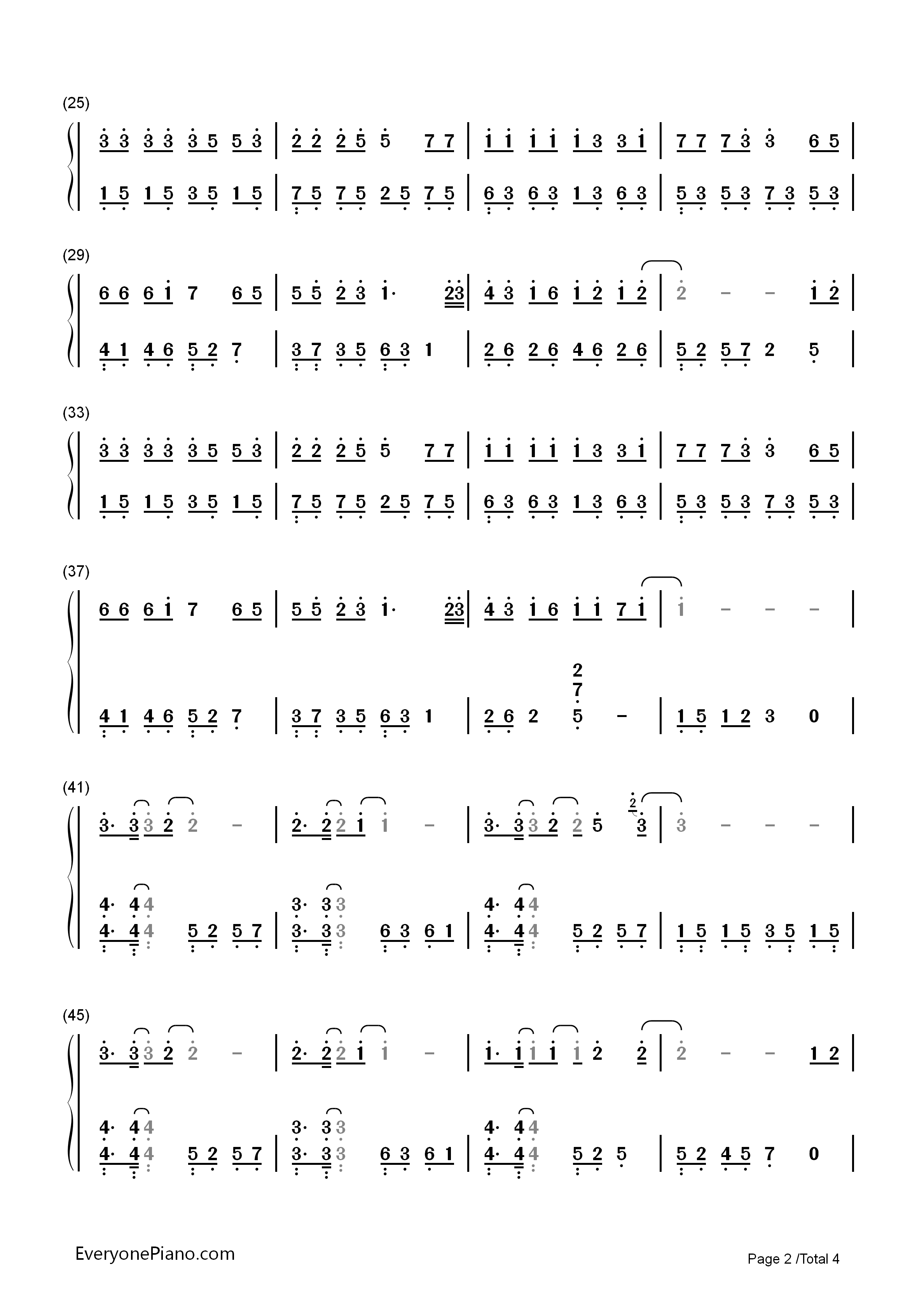 有点甜钢琴简谱_汪苏泷_BY2演唱