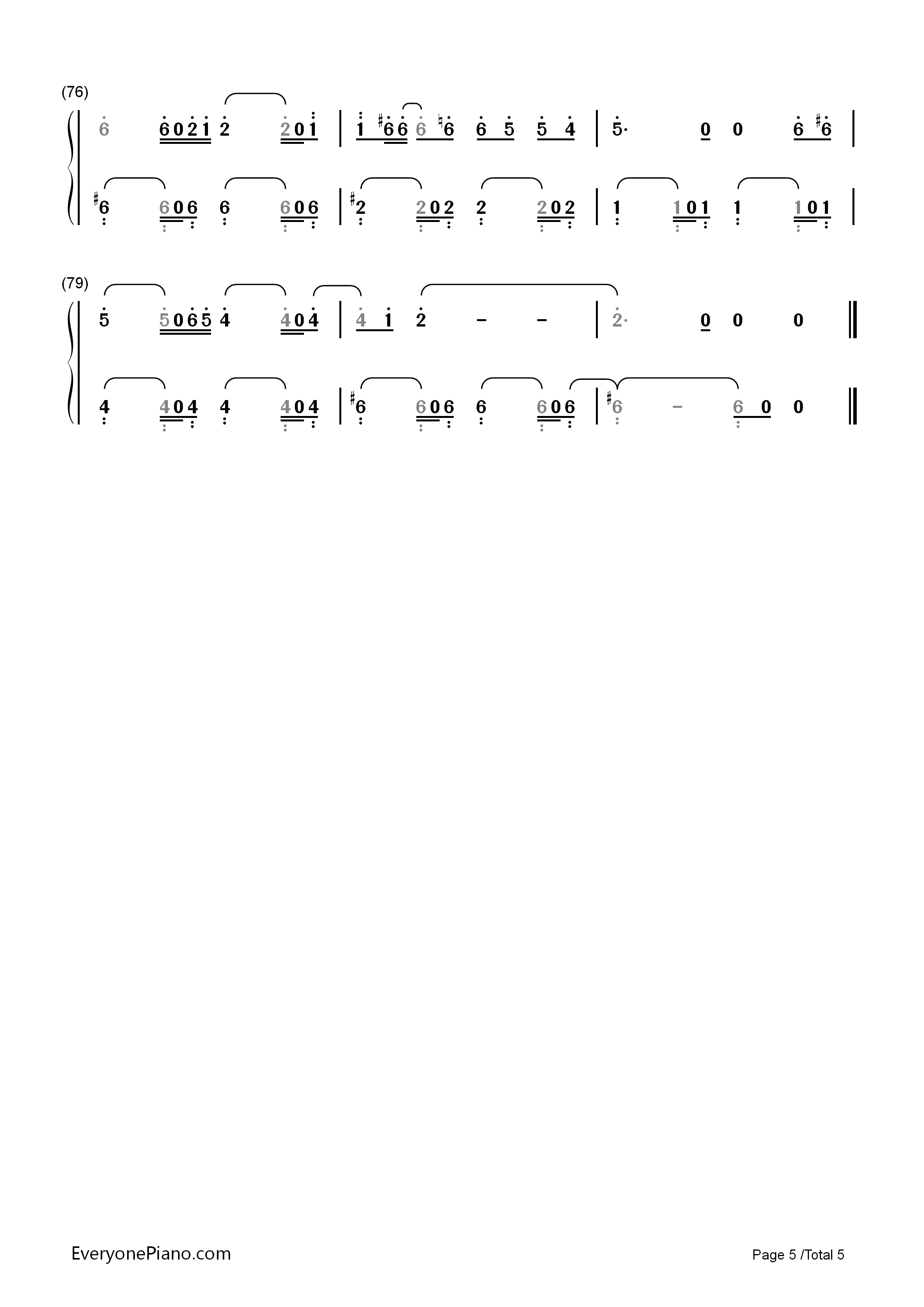 You're_My_Everything钢琴简谱_Santa_Esmeralda演唱