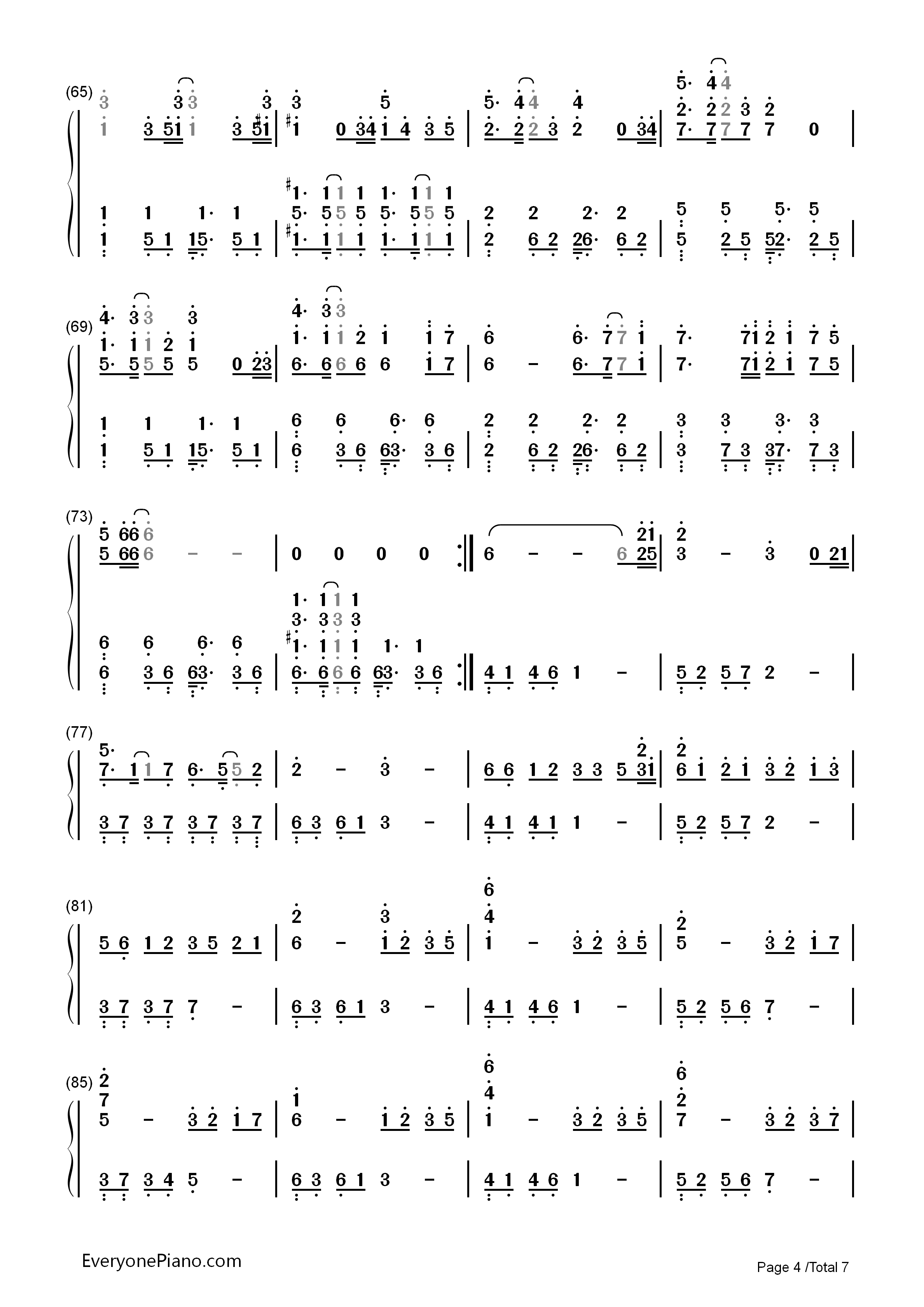 Late_in_Autumn钢琴简谱_fripSide演唱