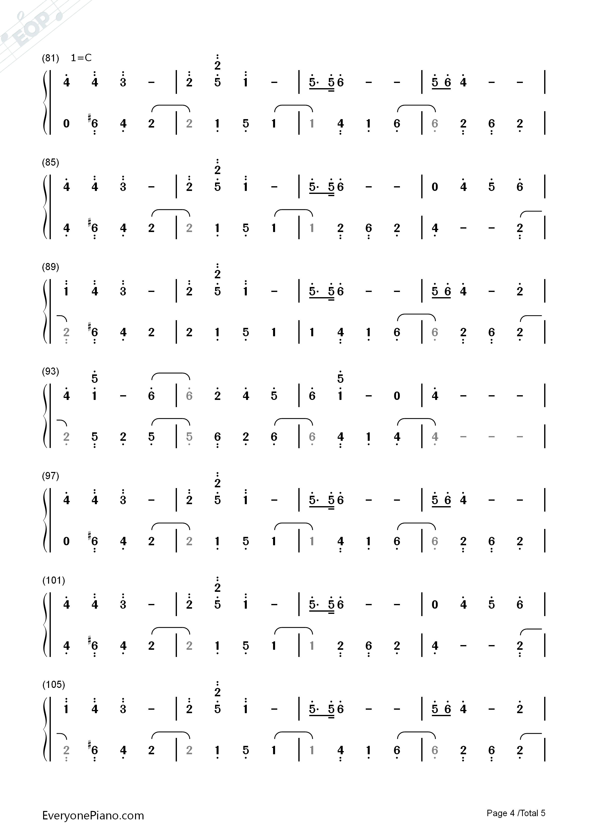 忧伤还是快乐_原名_My_Soul_钢琴简谱_July__줄라이演唱