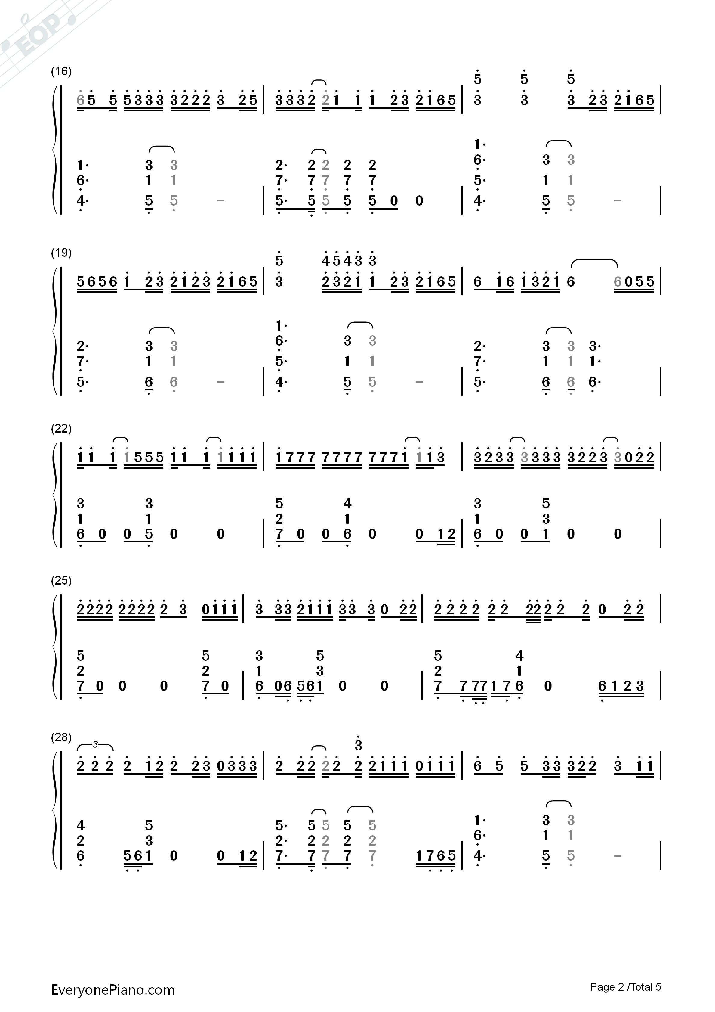 Galway_Girl钢琴简谱_Ed_Sheeran演唱