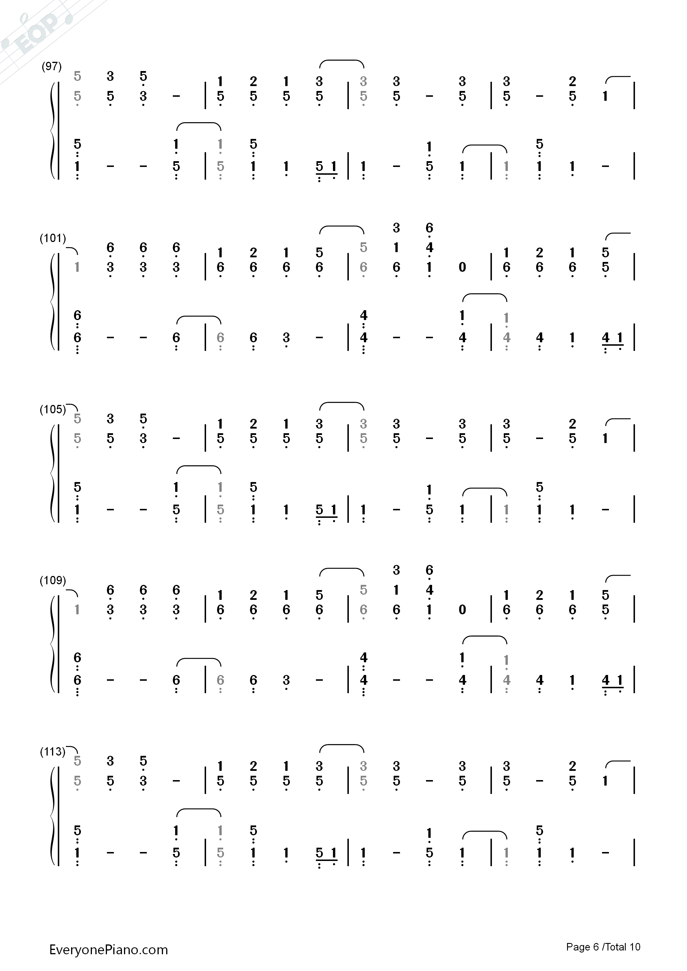The_Scientist钢琴简谱_Coldplay演唱