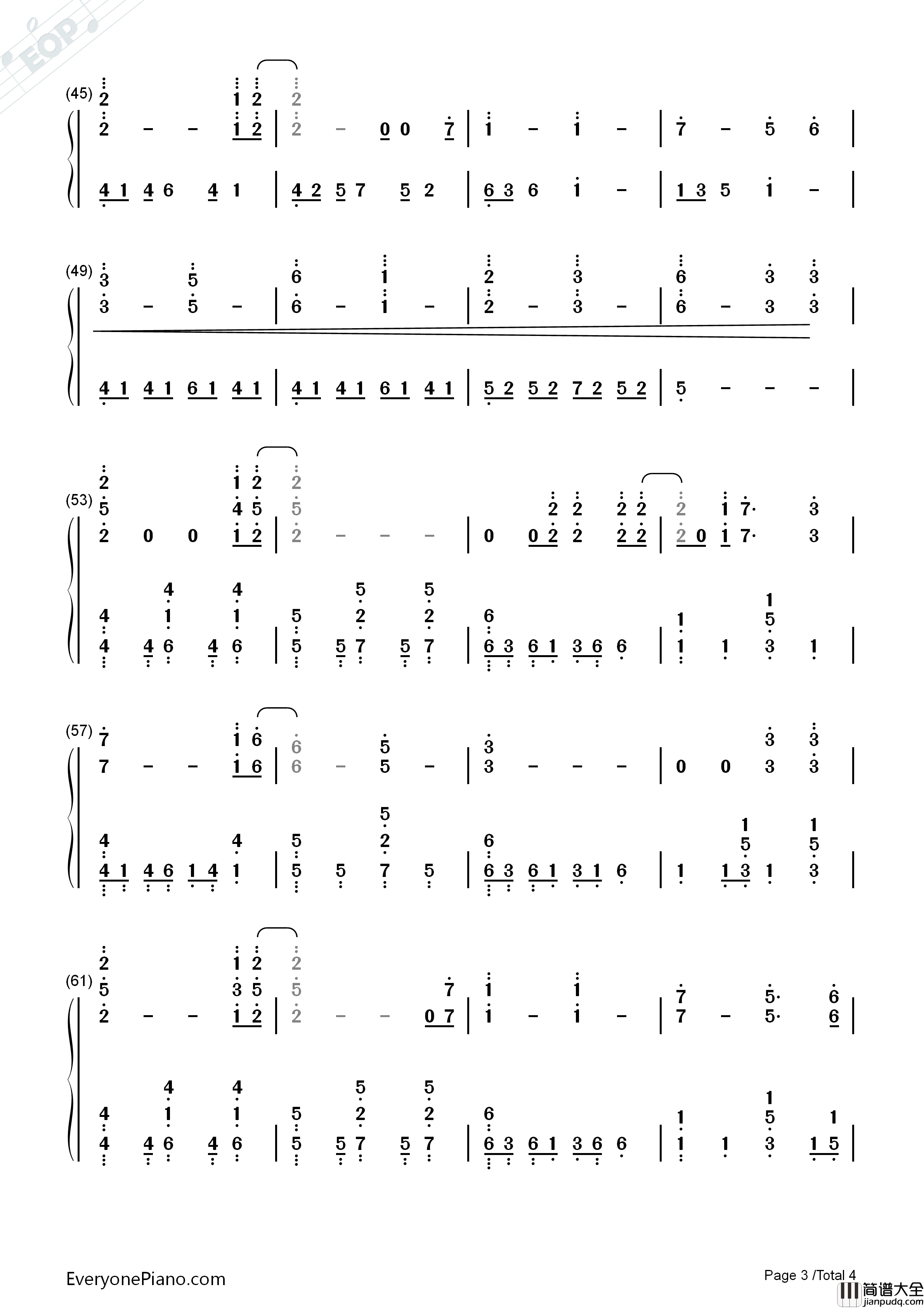 Glassy_Sky钢琴简谱_Donna_Burke演唱