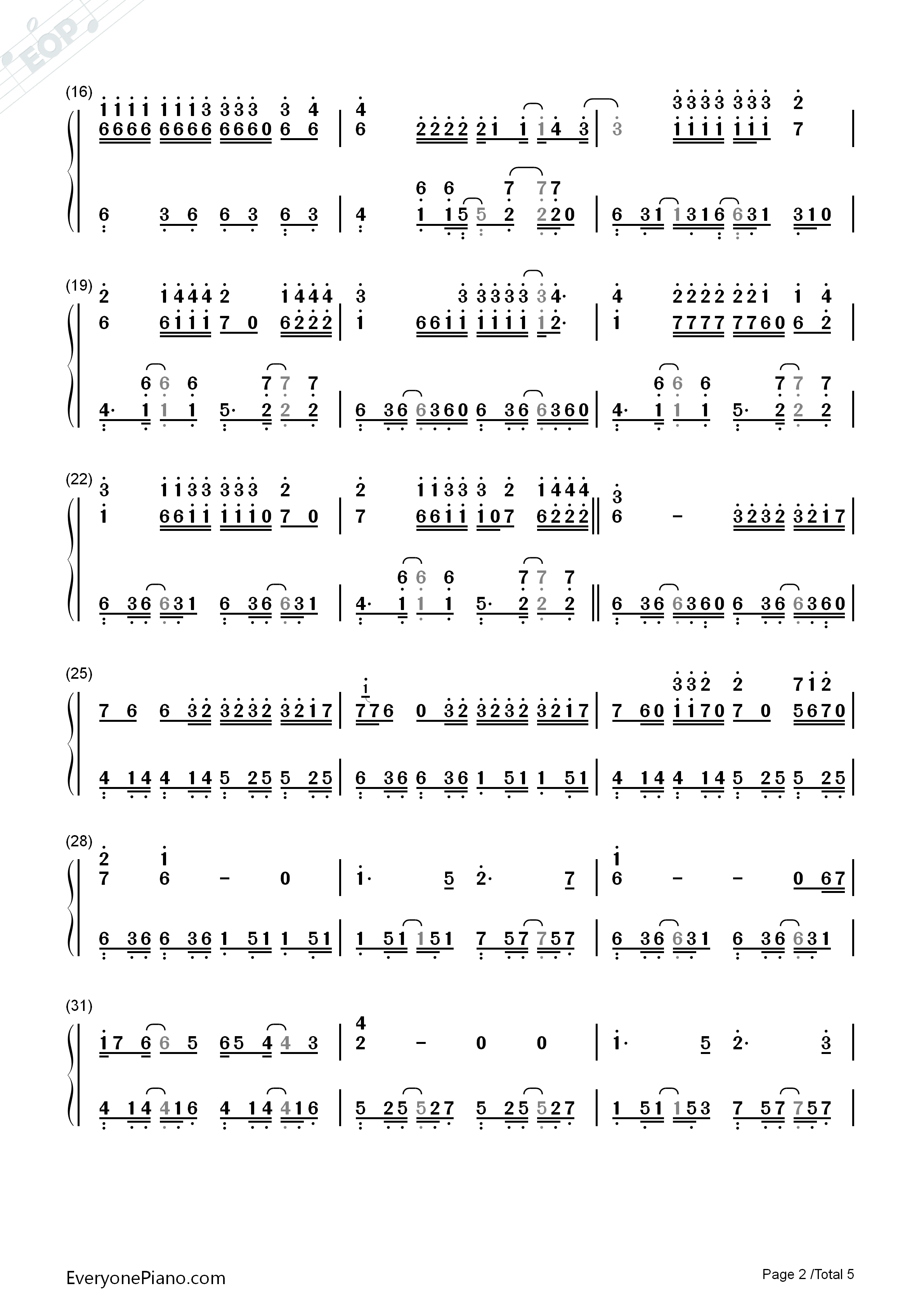 La_Bicicleta钢琴简谱_Carlos_Vives_ft._Shakira演唱