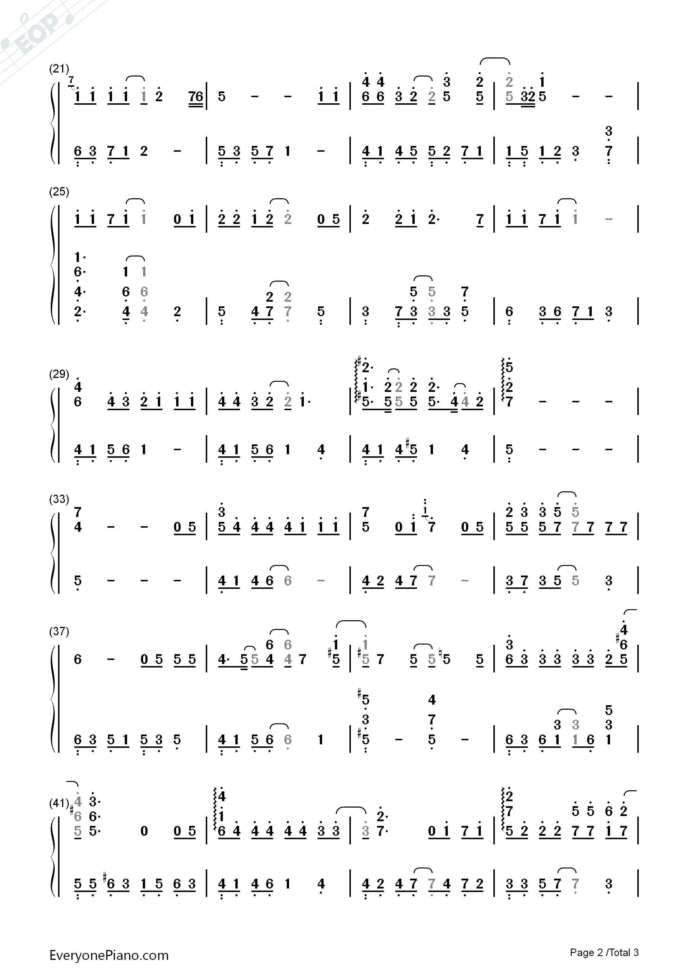 一个人钢琴简谱_张艺兴演唱