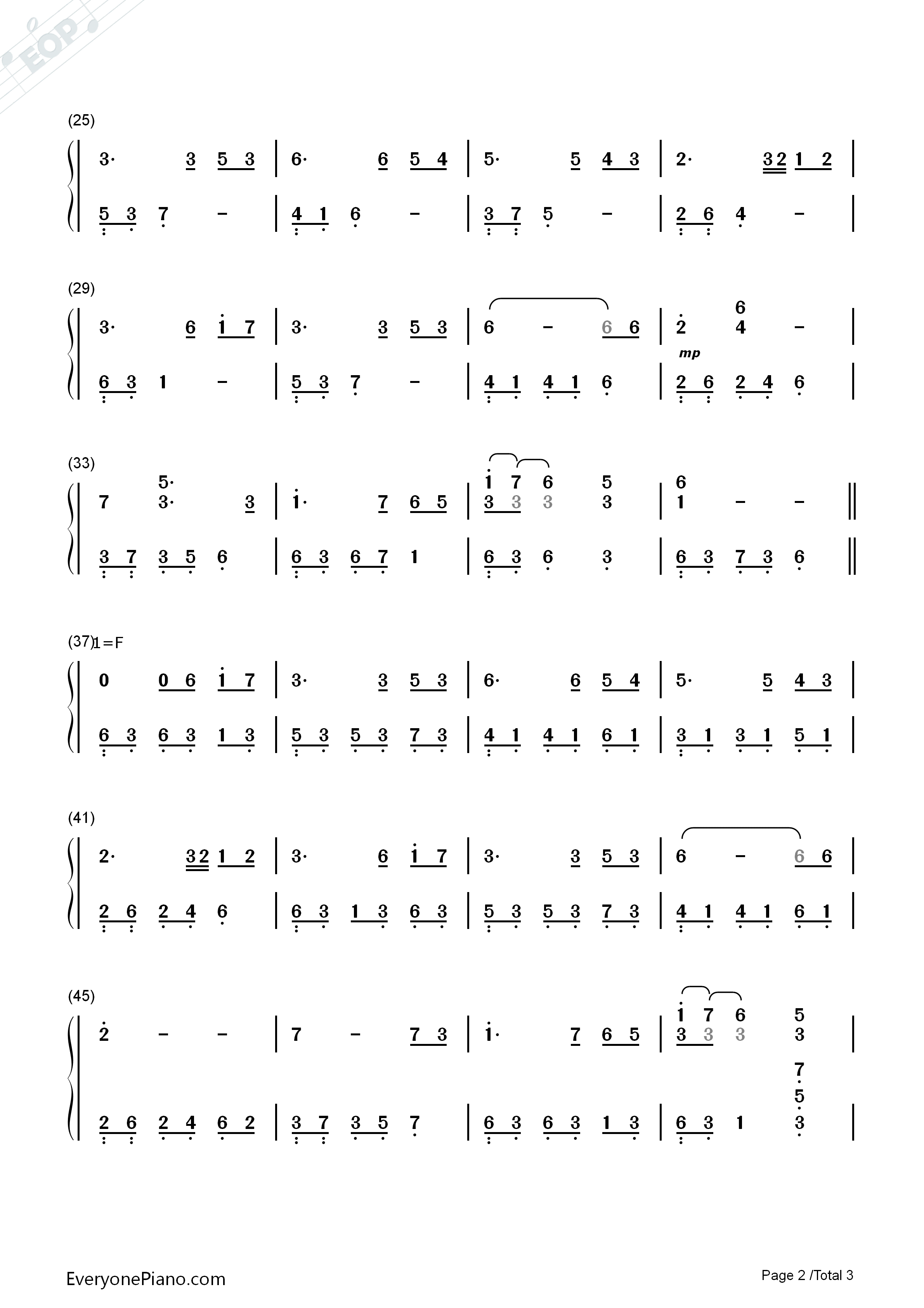 A_Time_For_Us钢琴简谱_Andy_Williams演唱