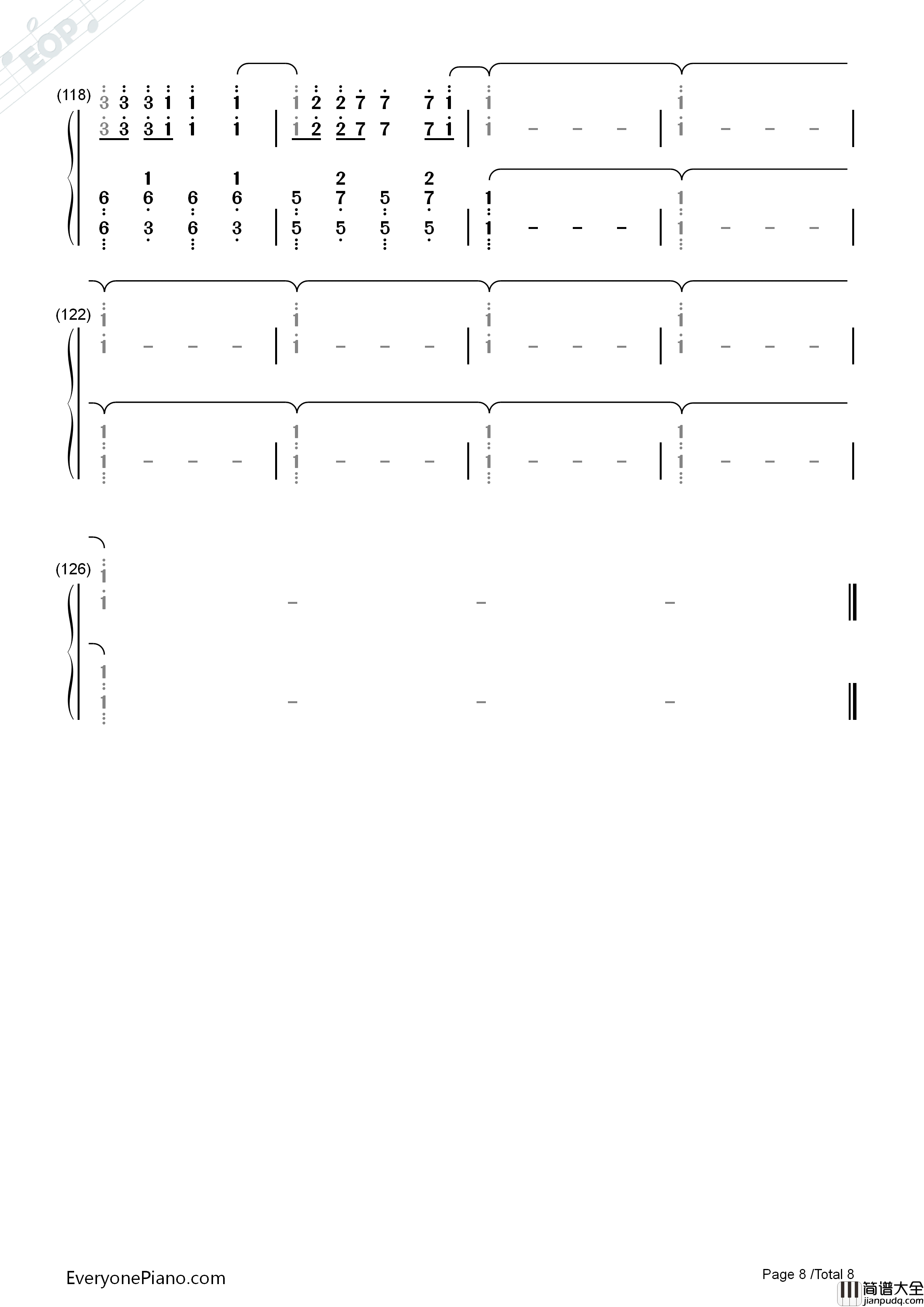 Outside钢琴简谱_Calvin_Harris_&_Ellie_Goulding演唱