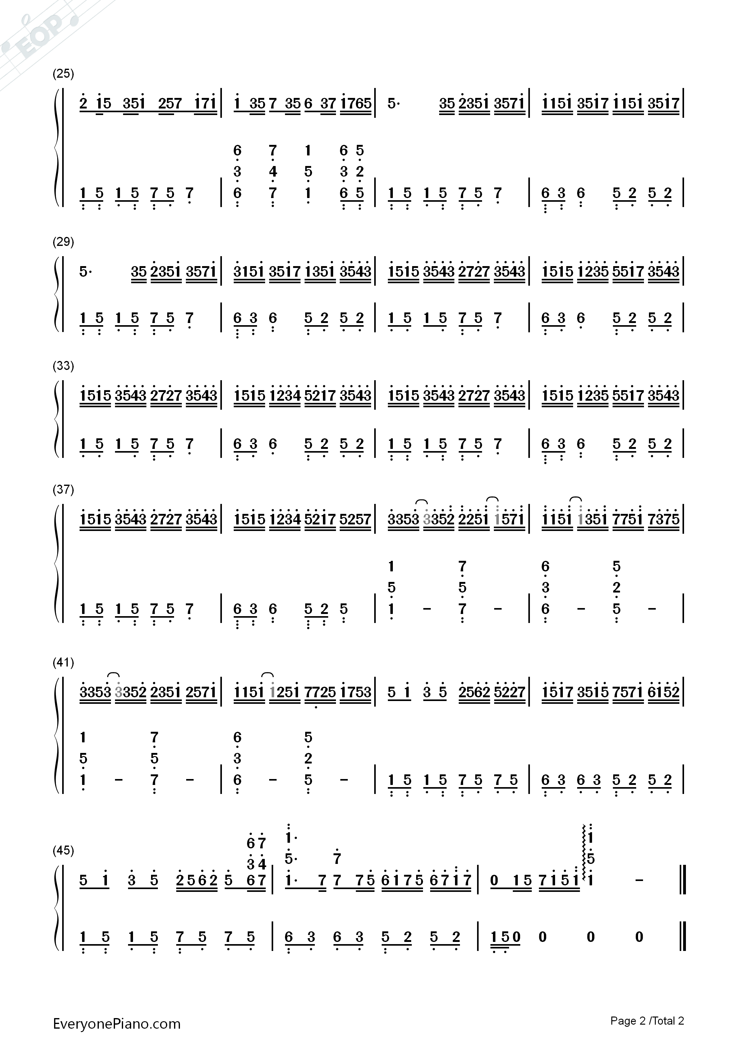 Joshua钢琴简谱_October演唱