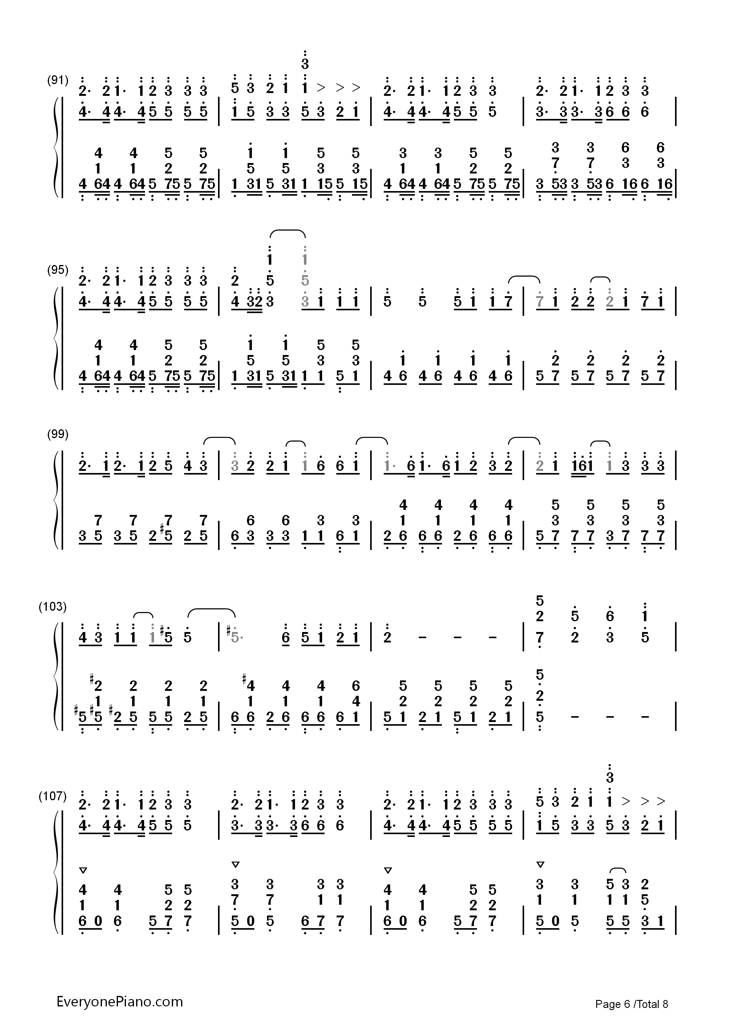 神のまにまに钢琴简谱_初音未来_镜音双子_GUMI演唱