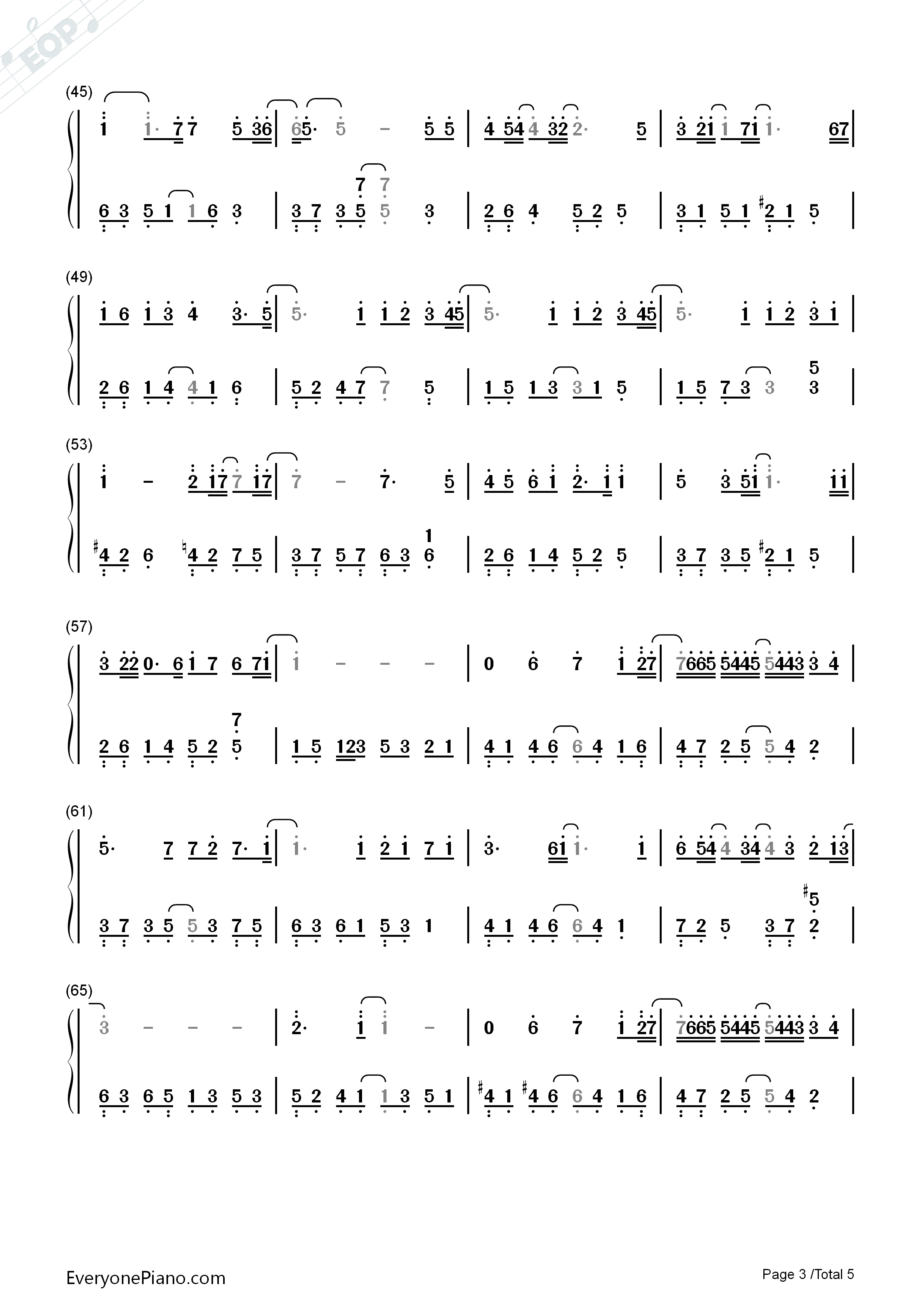 爱してる钢琴简谱_高铃演唱